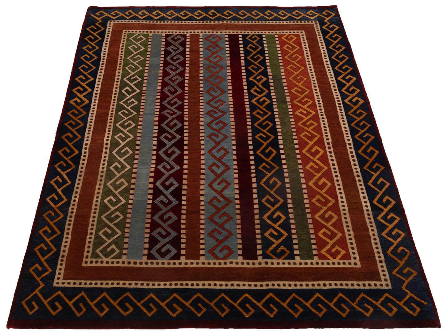 Shawl 110887 Multi 5.9x7.6 Hand Knotted Rug