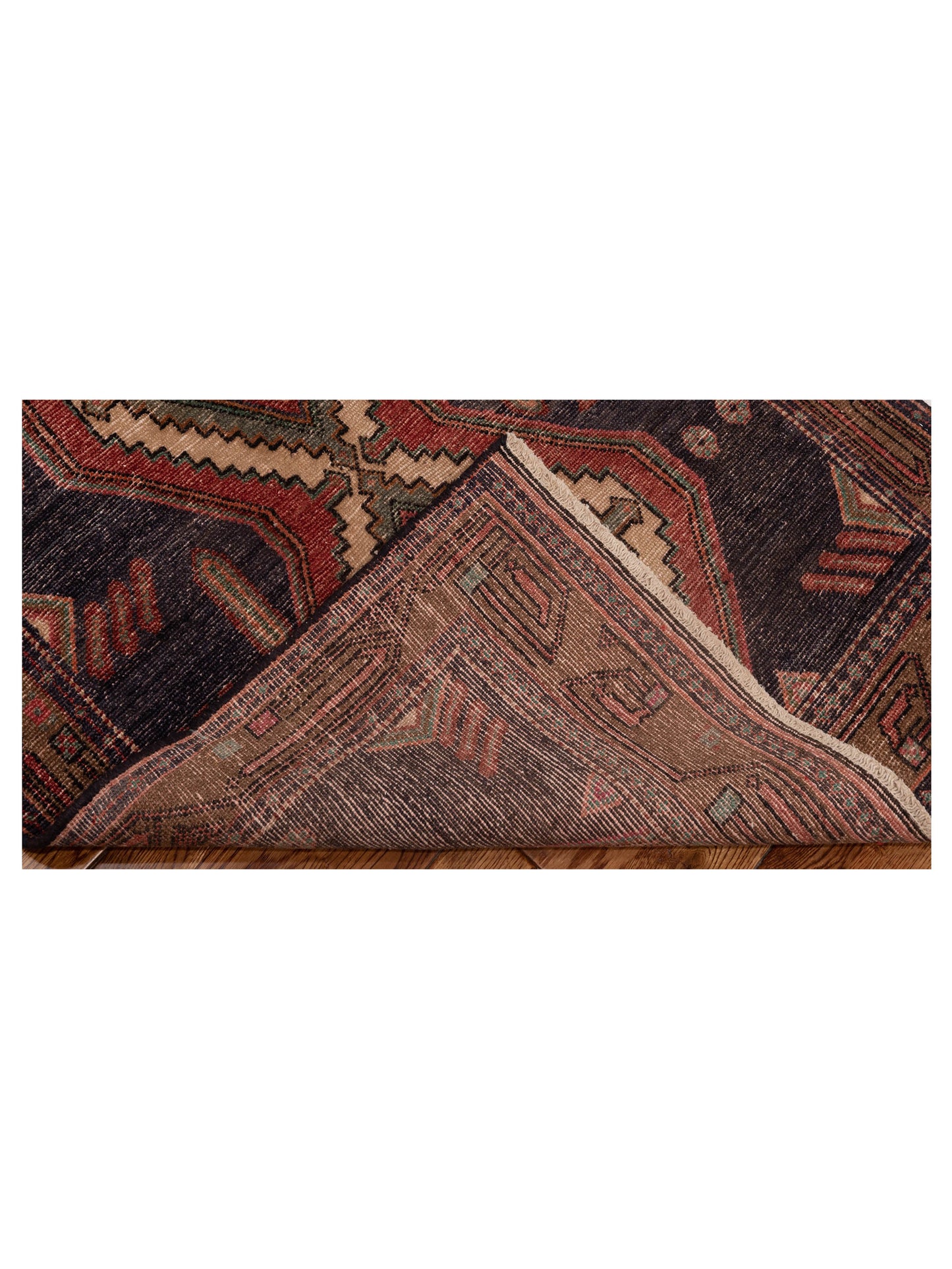 Persian 147319 Red Brown 2.10x9.6 Hand Knotted Rug