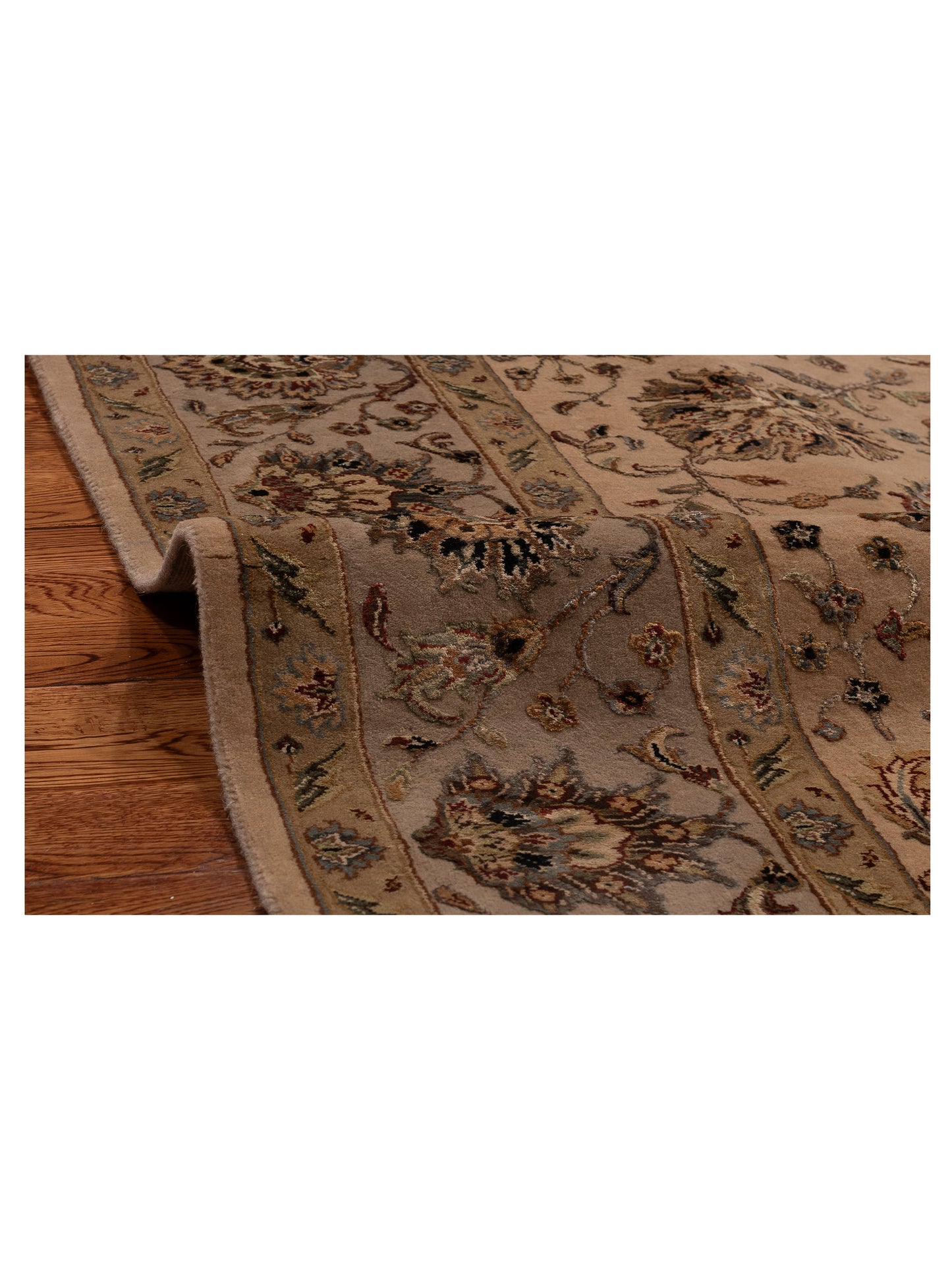 Imperial Silk 153365 Cream Brown 6.1x9 Hand Knotted Rug