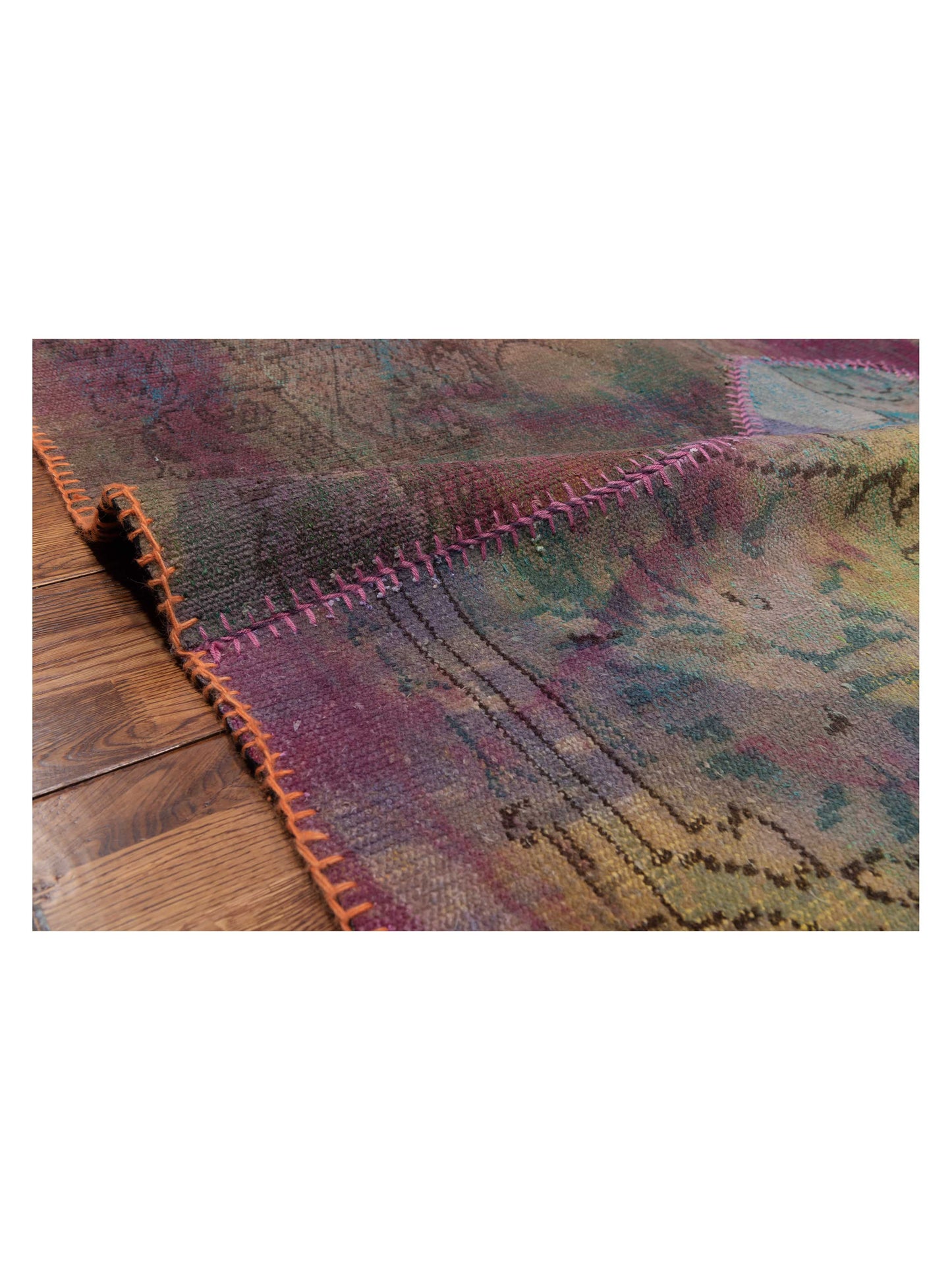 Turkish Vestige Patchwork 114257 Multi 7.9x9.9 Hand Knotted Rug