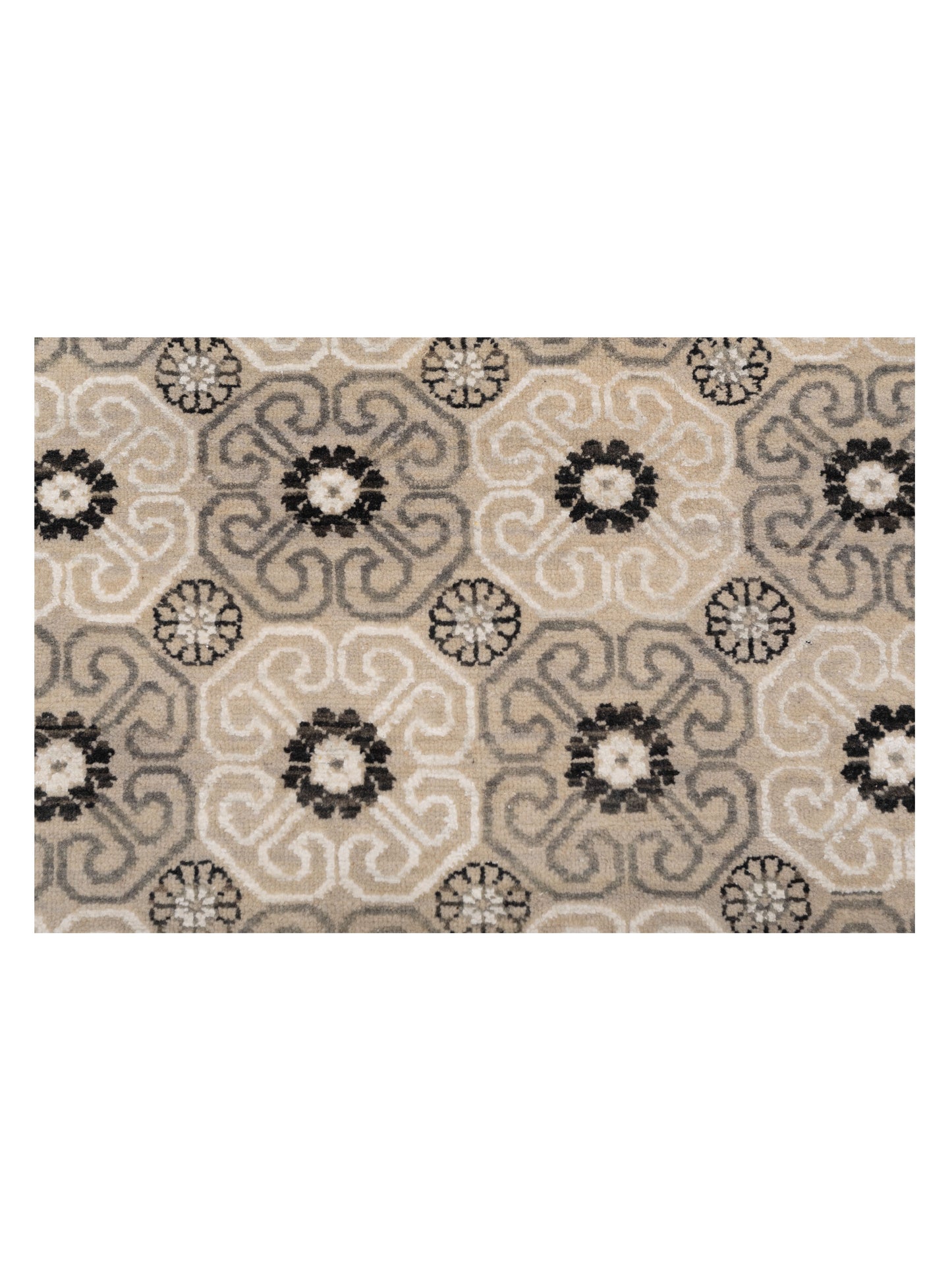 Aurore 120462 Ivory Gray 8.2x10.2 Hand Knotted Rug