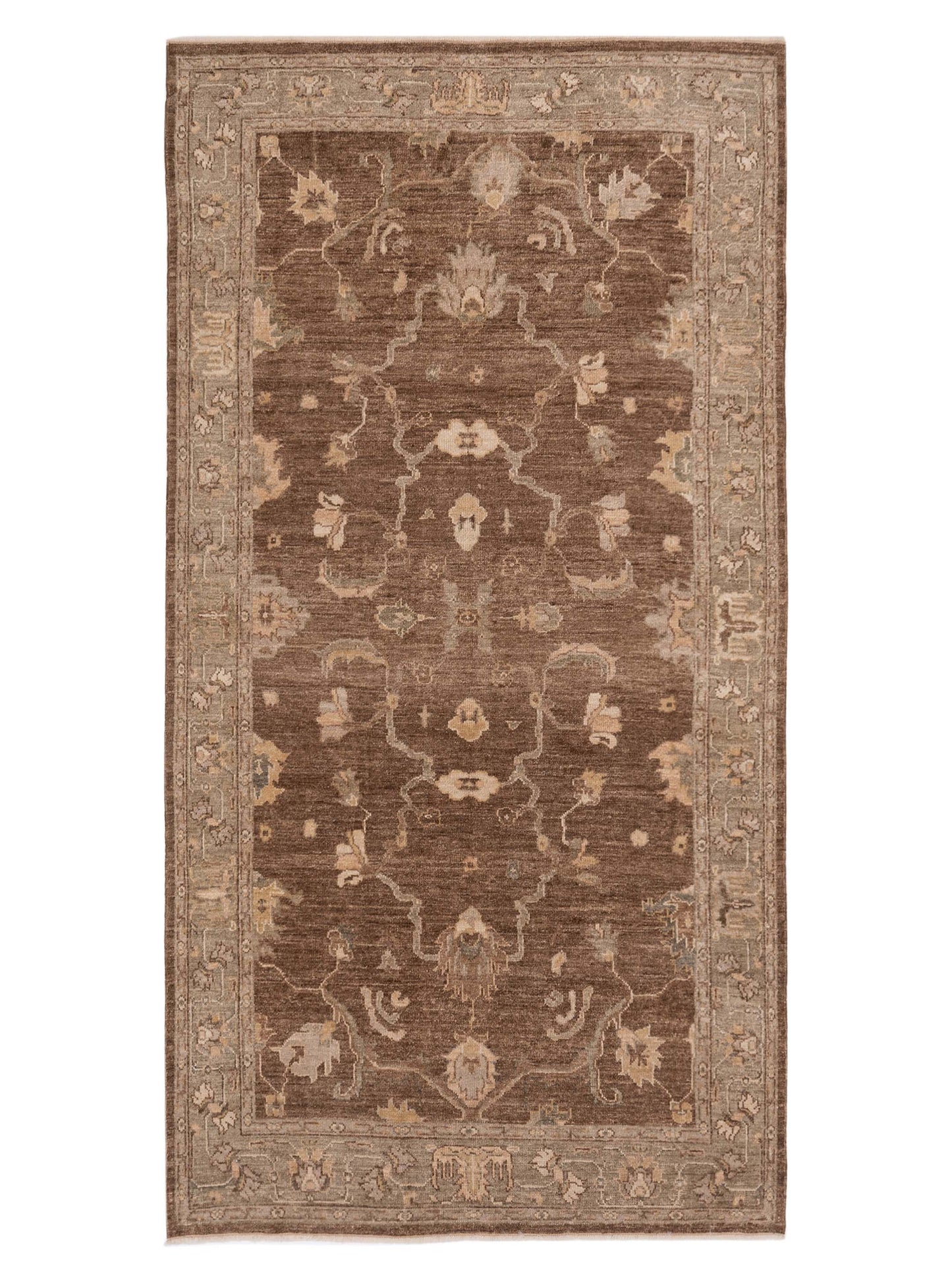 Anadol Angora Oushak  Brown Green Traditional