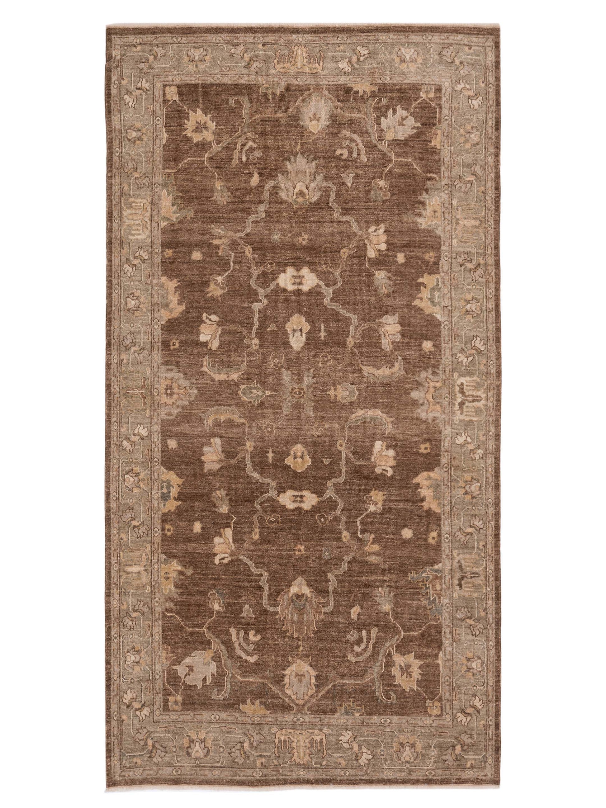 Anadol Angora Oushak  Brown Green Traditional