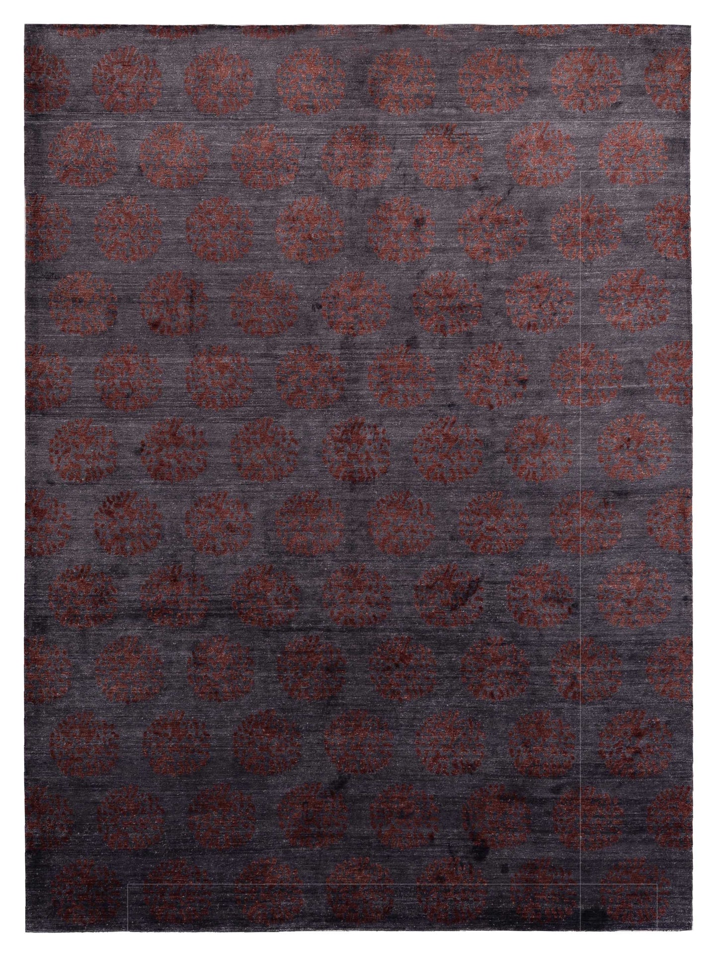 Siena Tibetino  Charcoal Red Contemporary