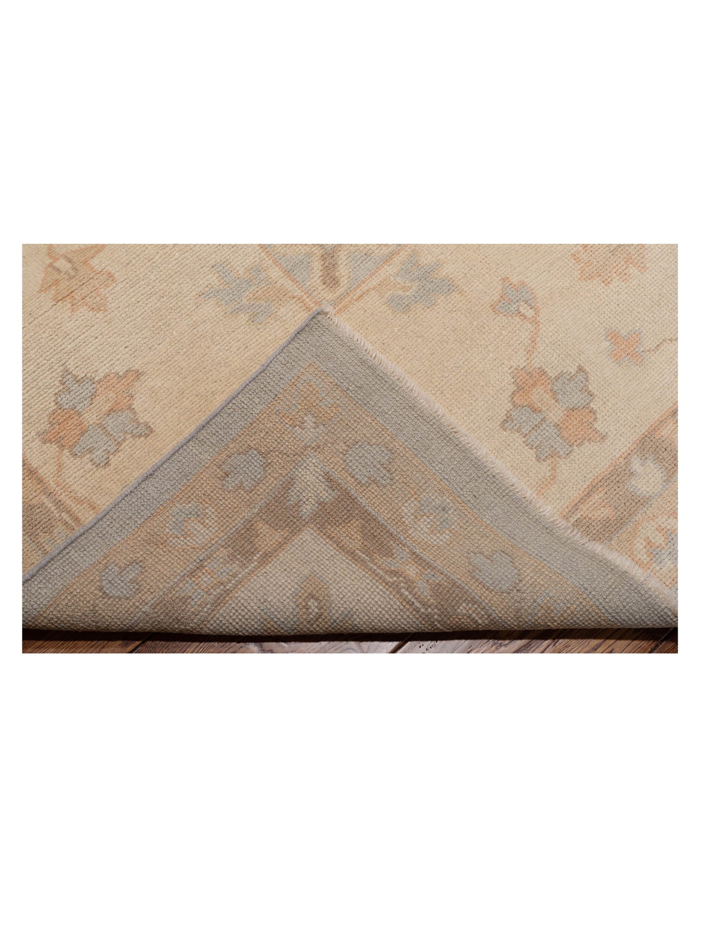 Oushak Shah 120477 Light Blue Ivory 12.5x15.4 Hand Knotted Rug
