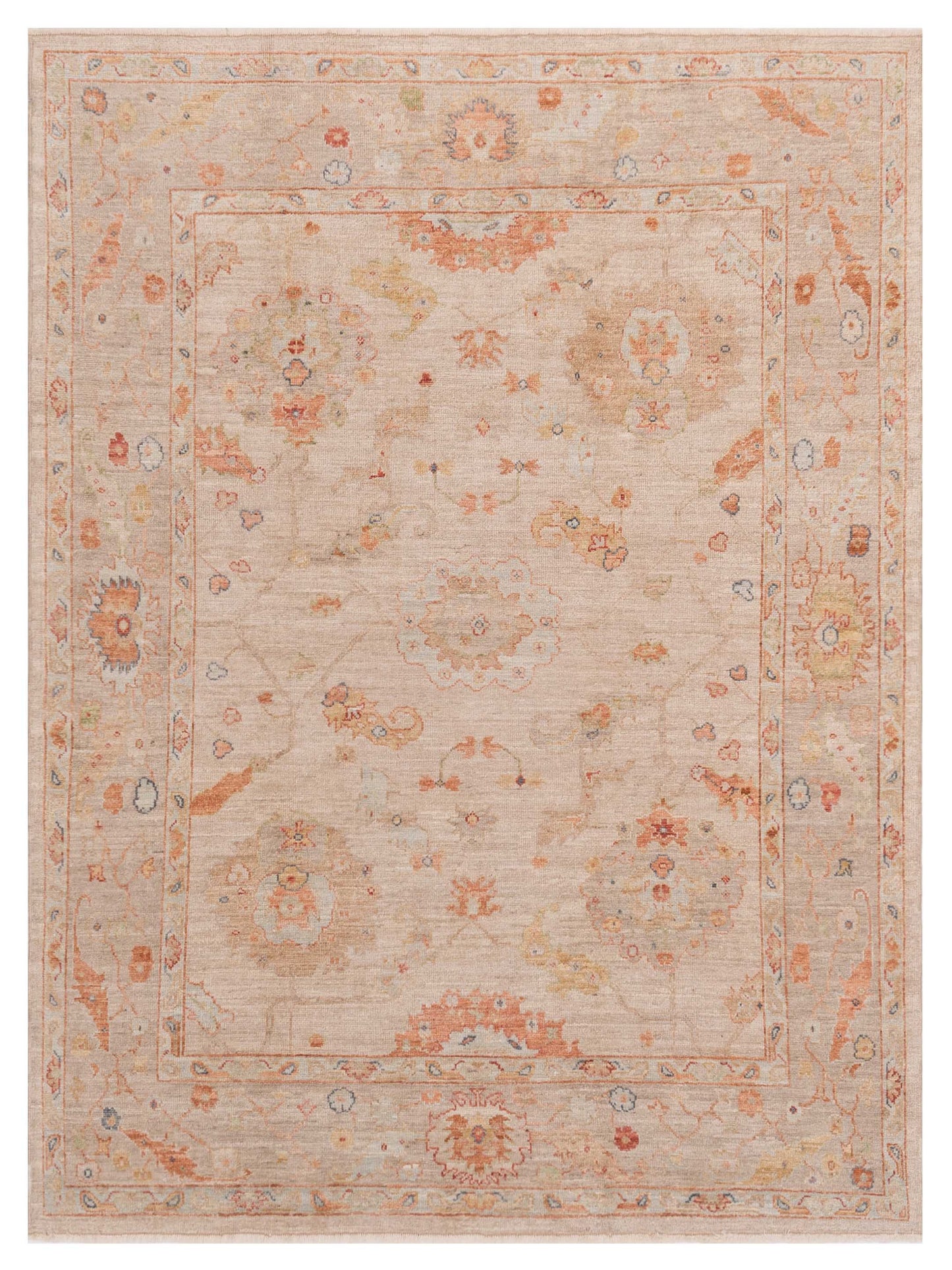 Anadol Angora Oushak  Beige Light Brown Traditional