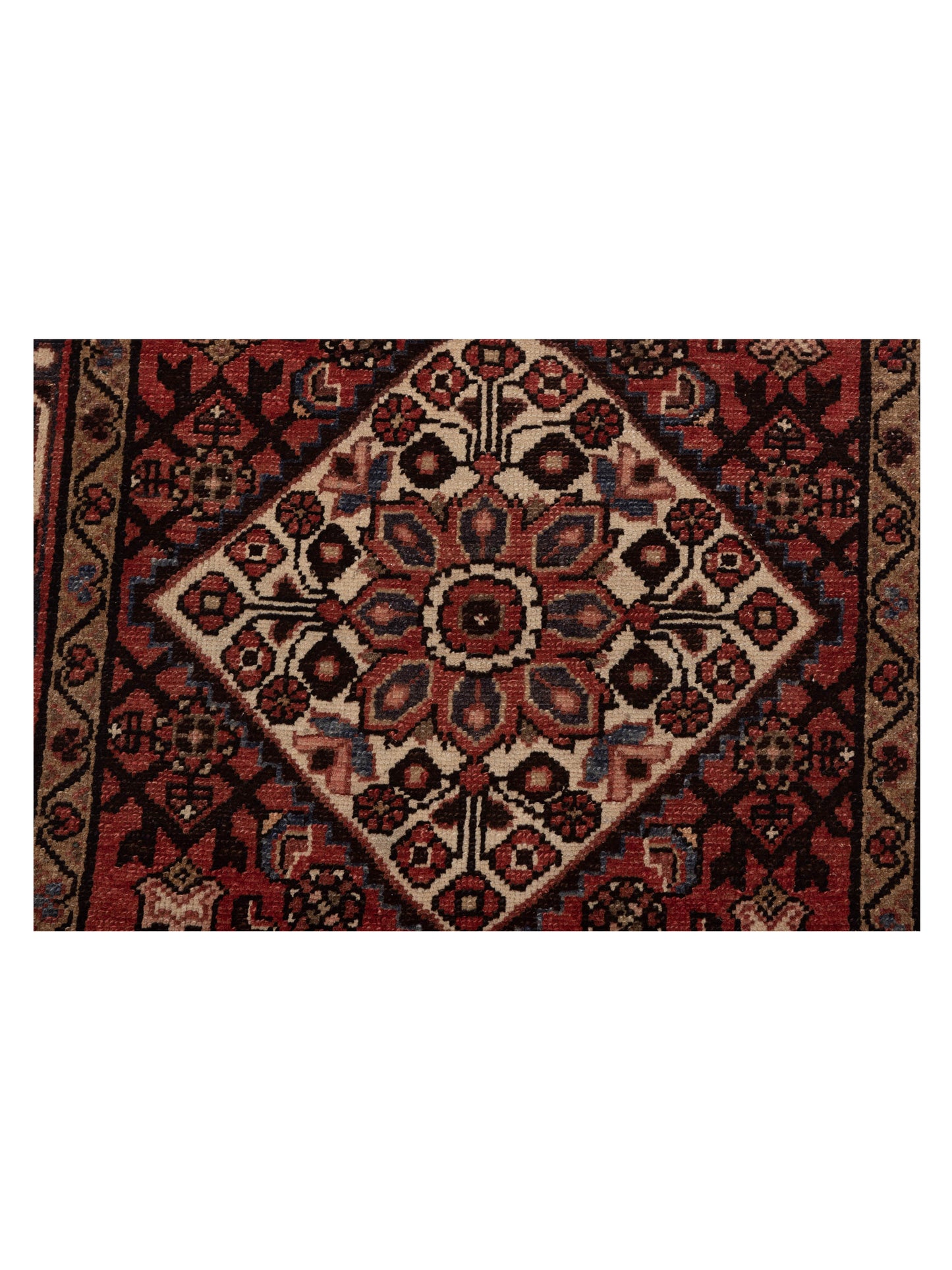 Persian 147322 Brick Charcoal 3.2x9.6 Hand Knotted Rug