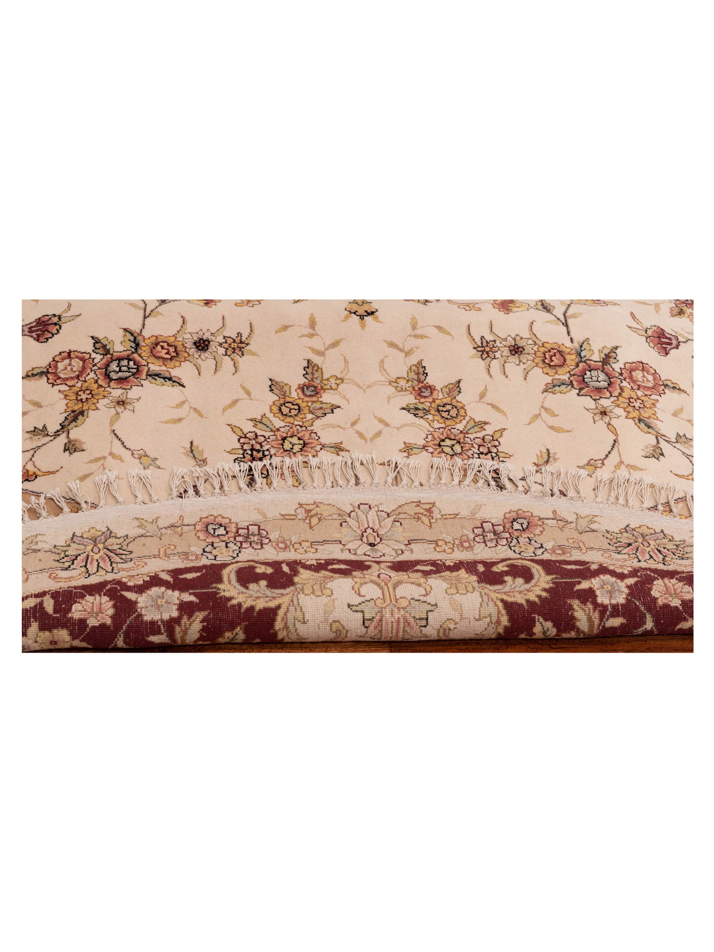 Magnolia 121100 Ivory Red 10x10 Hand Knotted Rug