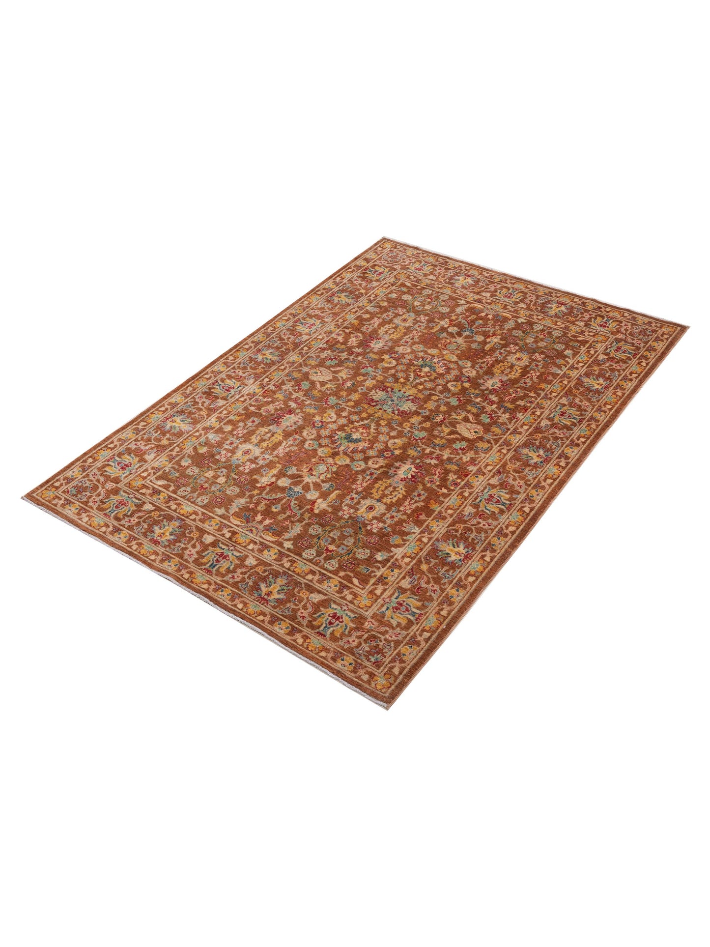Sultan 152323 Brown Brown 5.7x8.3 Hand Knotted Rug