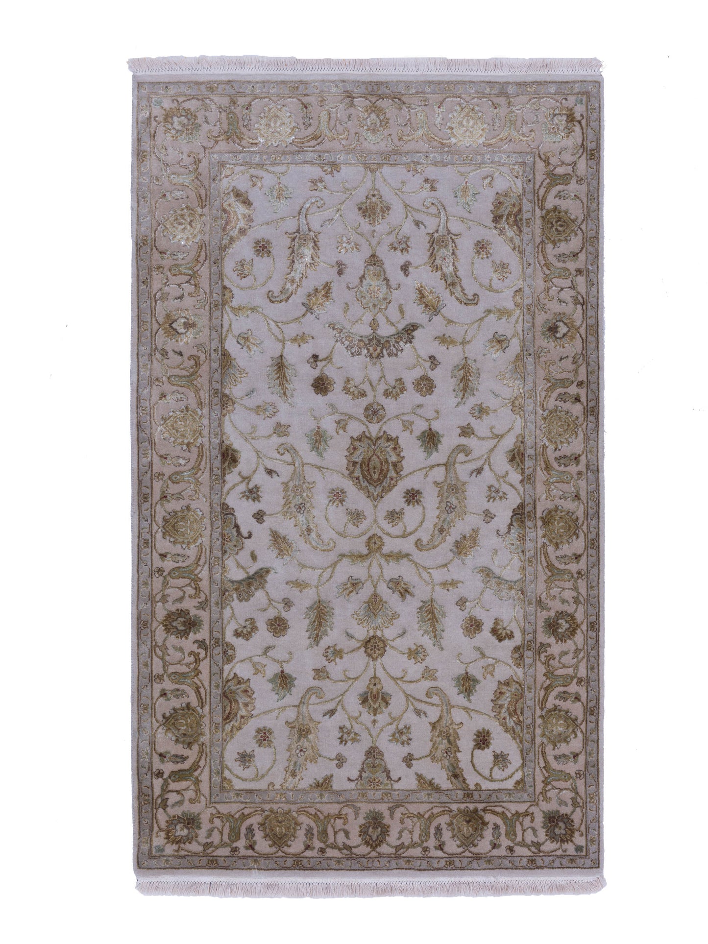 Imperial Silk 122501 Ivory Beige 3.1x5.4 Hand Knotted Rug
