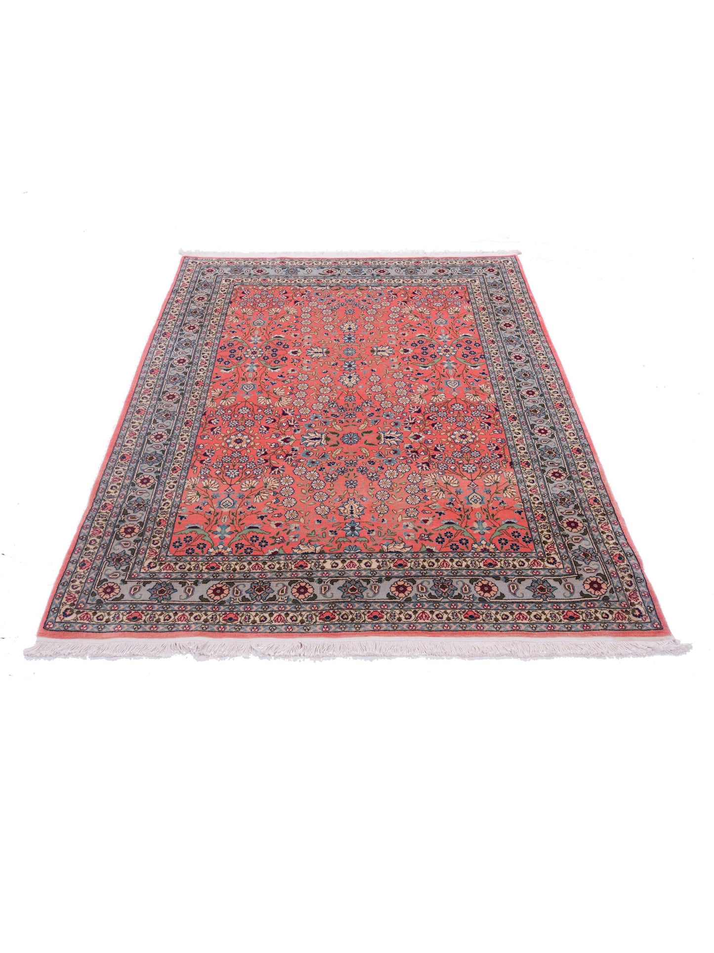 Hereke 108252 Pink Silver 4.3x5.9 Hand Knotted Rug