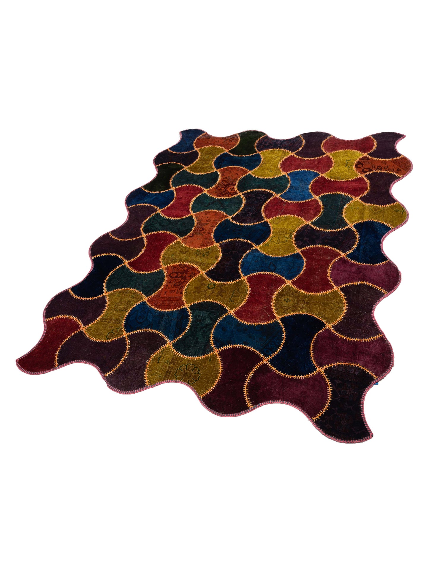 Turkish Vestige Patchwork 114242 Multi 10x11.4 Hand Knotted Rug