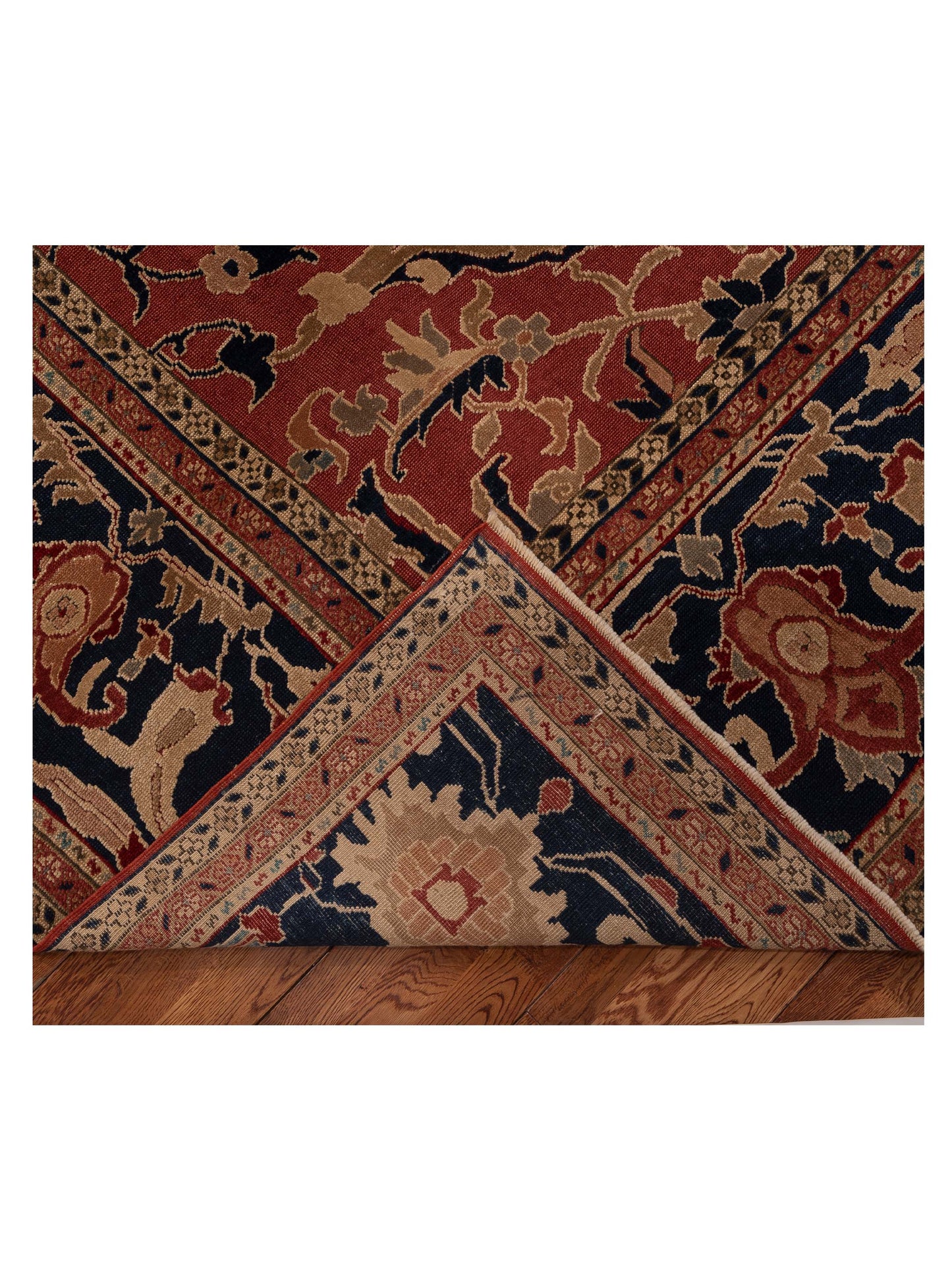 Antique Loom 104420 Rust Navy 9.3x11.7 Hand Knotted Rug