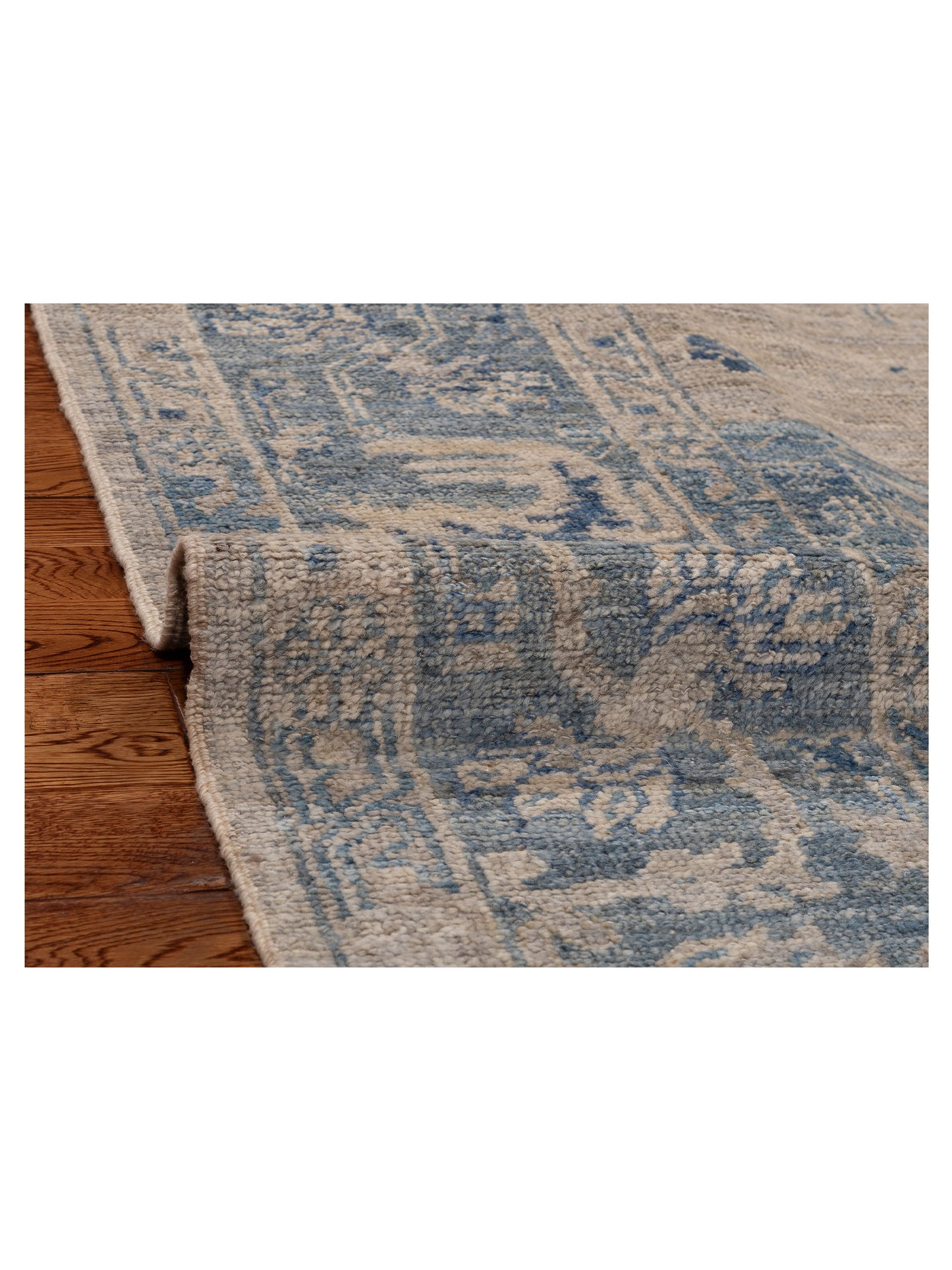 Angora Oushak 146727 Gray Blue 7.10x9.10 Hand Knotted Rug