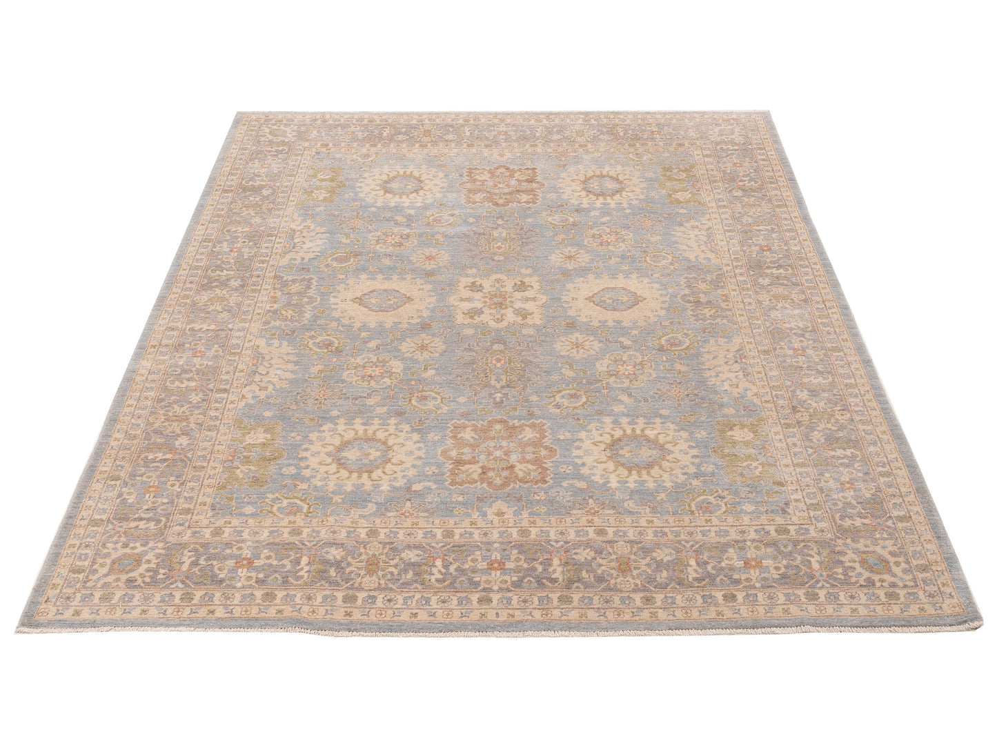 Sultan 154708 Blue Gray 8.2x9.11 Hand Knotted Rug