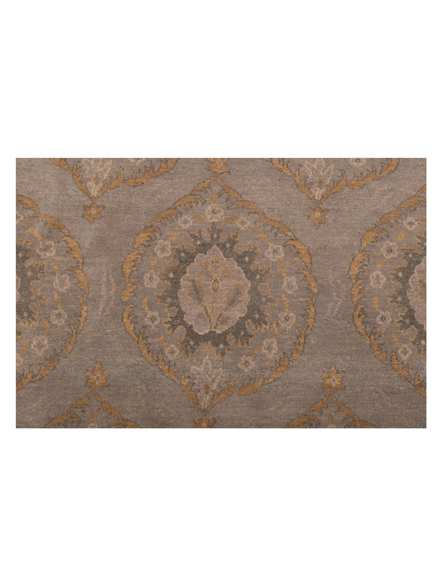 Crown 117056 Silver Green 9x12.3 Hand Knotted Rug