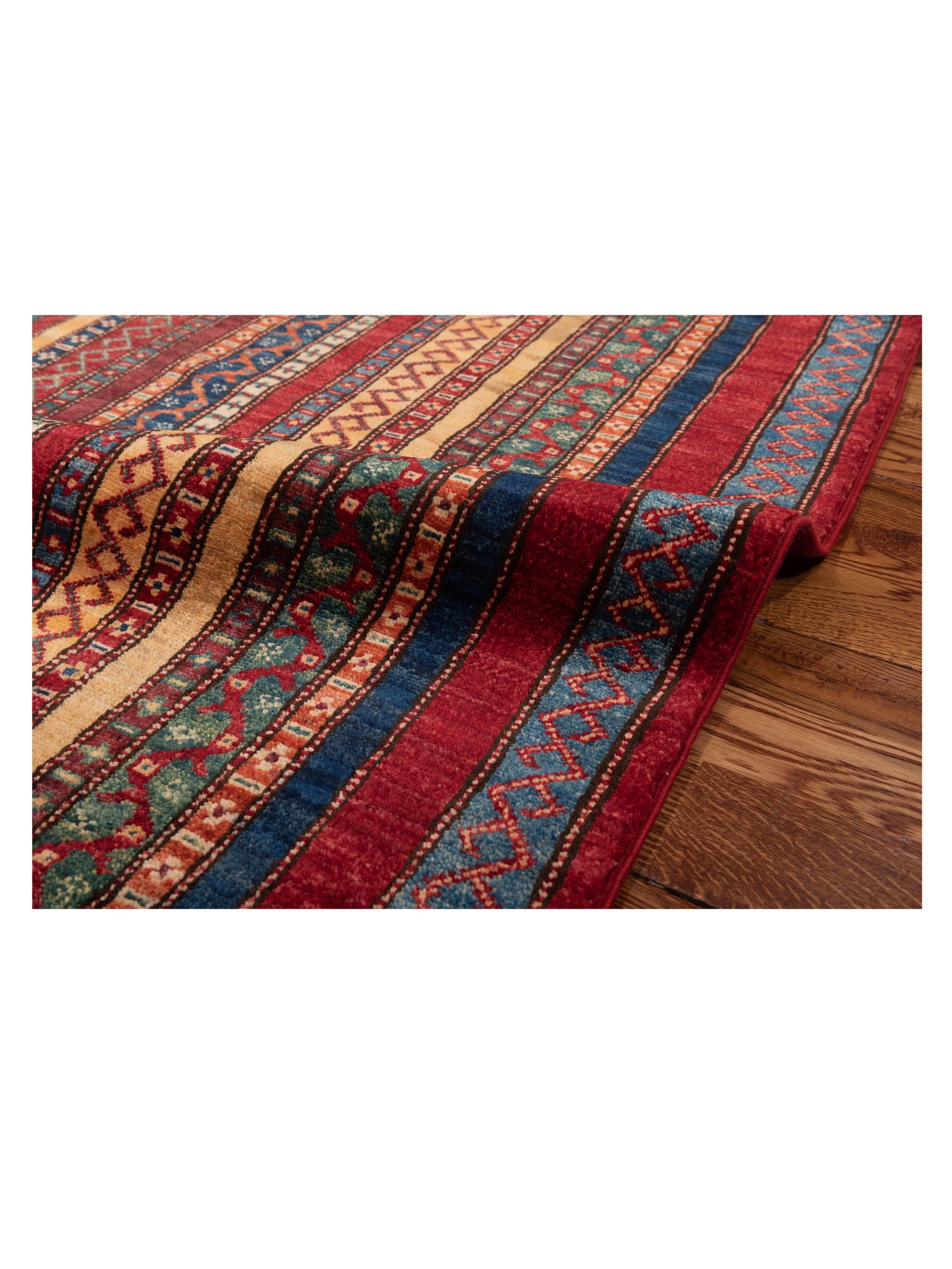 Shawl 129322 Multi 2.9x9.9 Hand Knotted Rug
