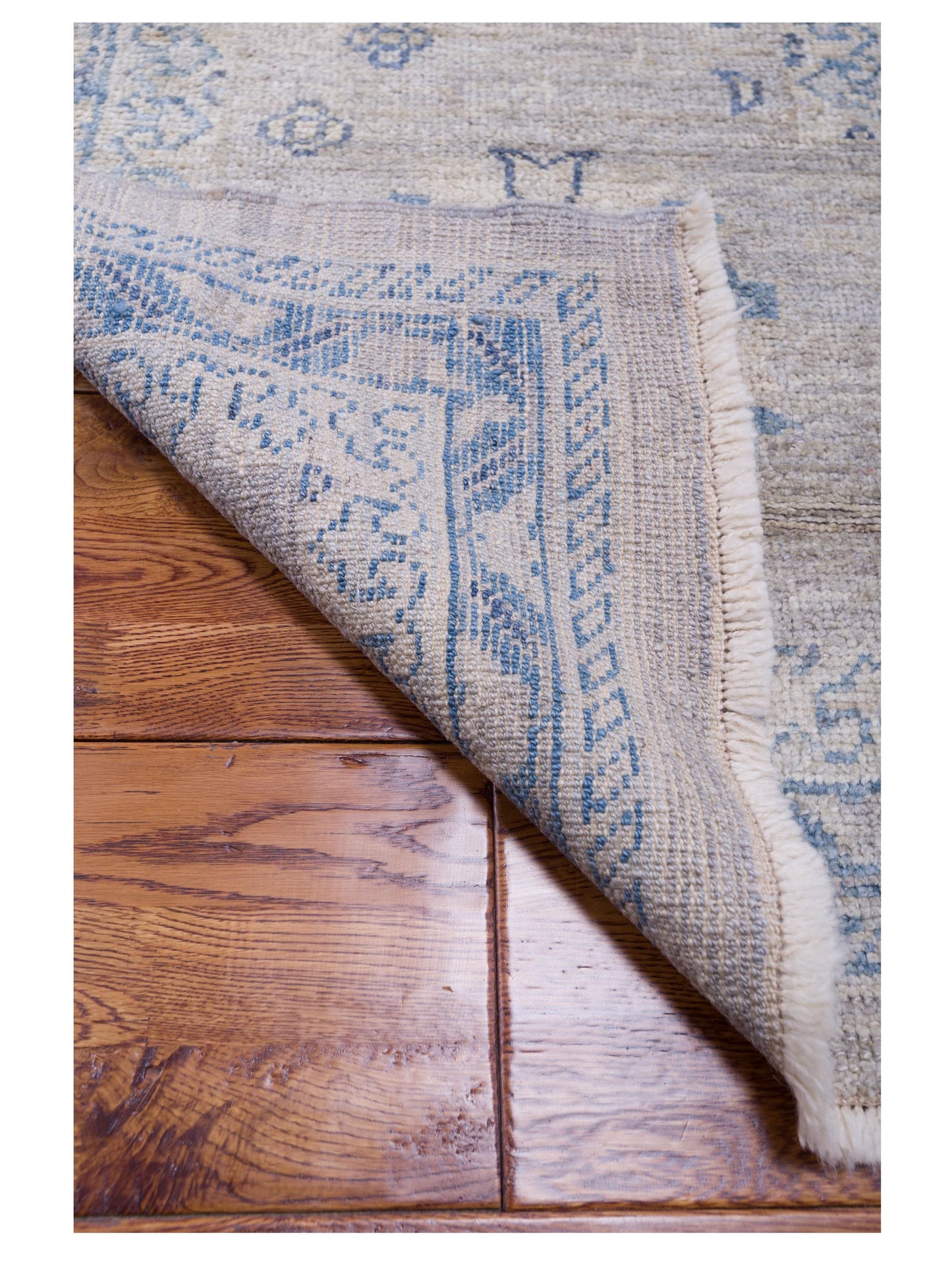 Angora Oushak 130257 Gray Gray 14.2x17.8 Hand Knotted Rug