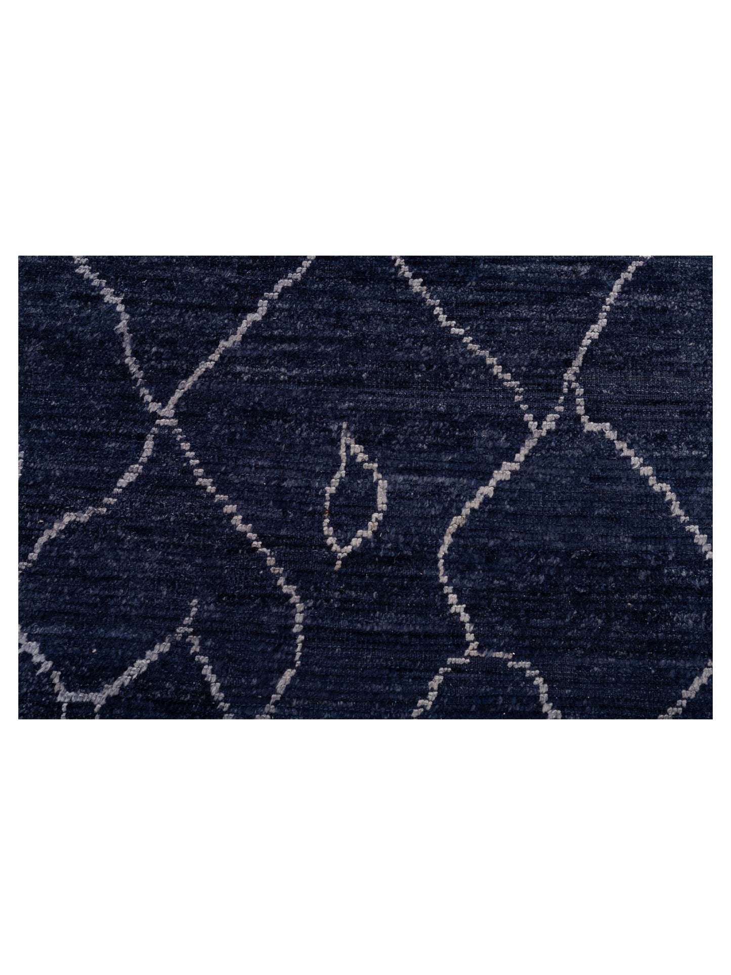 Berber Aspendos Dark Blue Ivory 10.4x13.7 Hand Knotted Rug