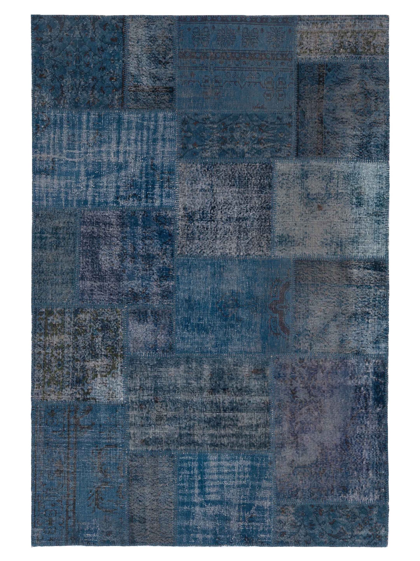 Pasha Turkish Vestige Patchwork  Indigo  Contemporary