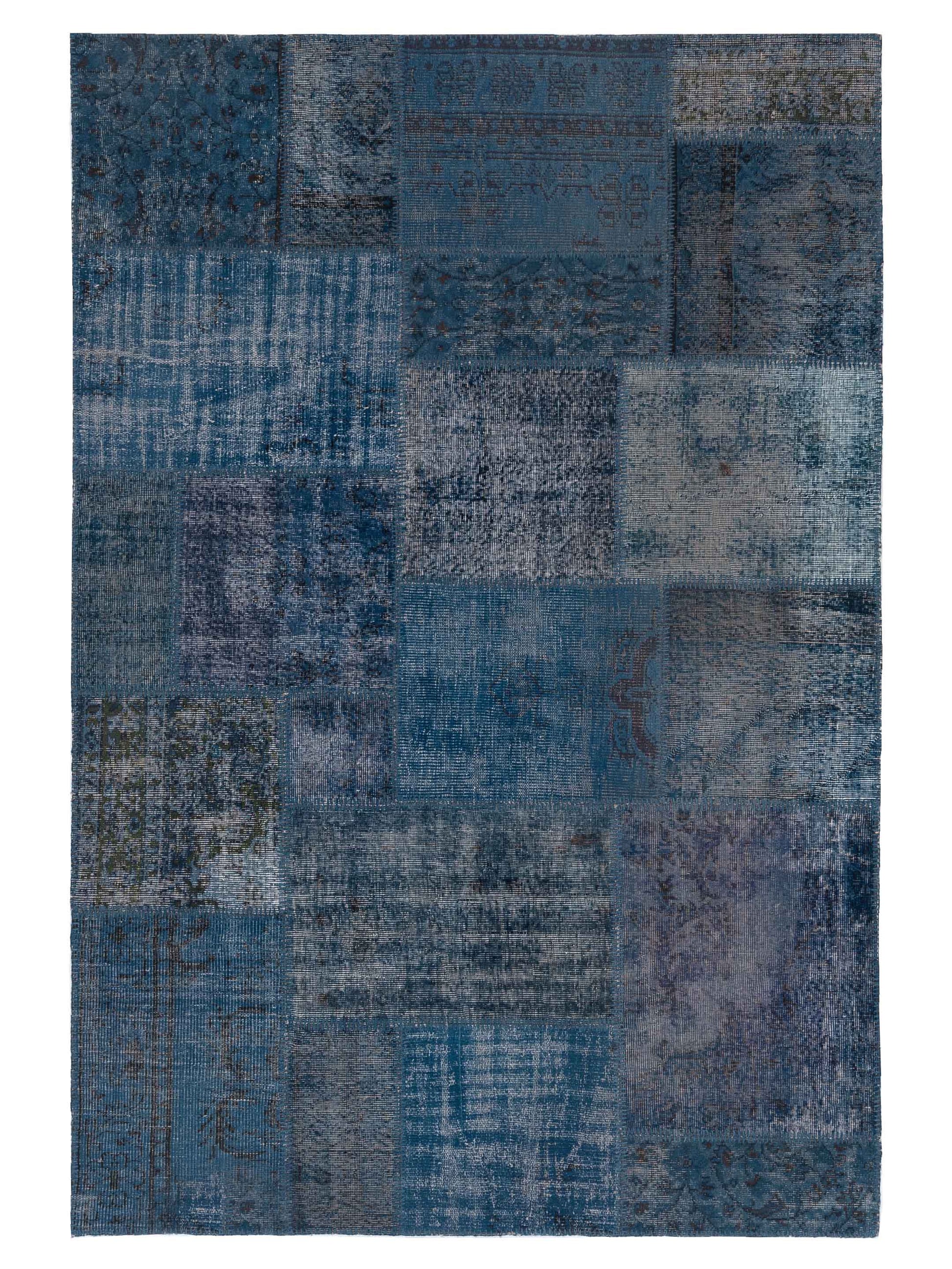 Pasha Turkish Vestige Patchwork  Indigo  Contemporary