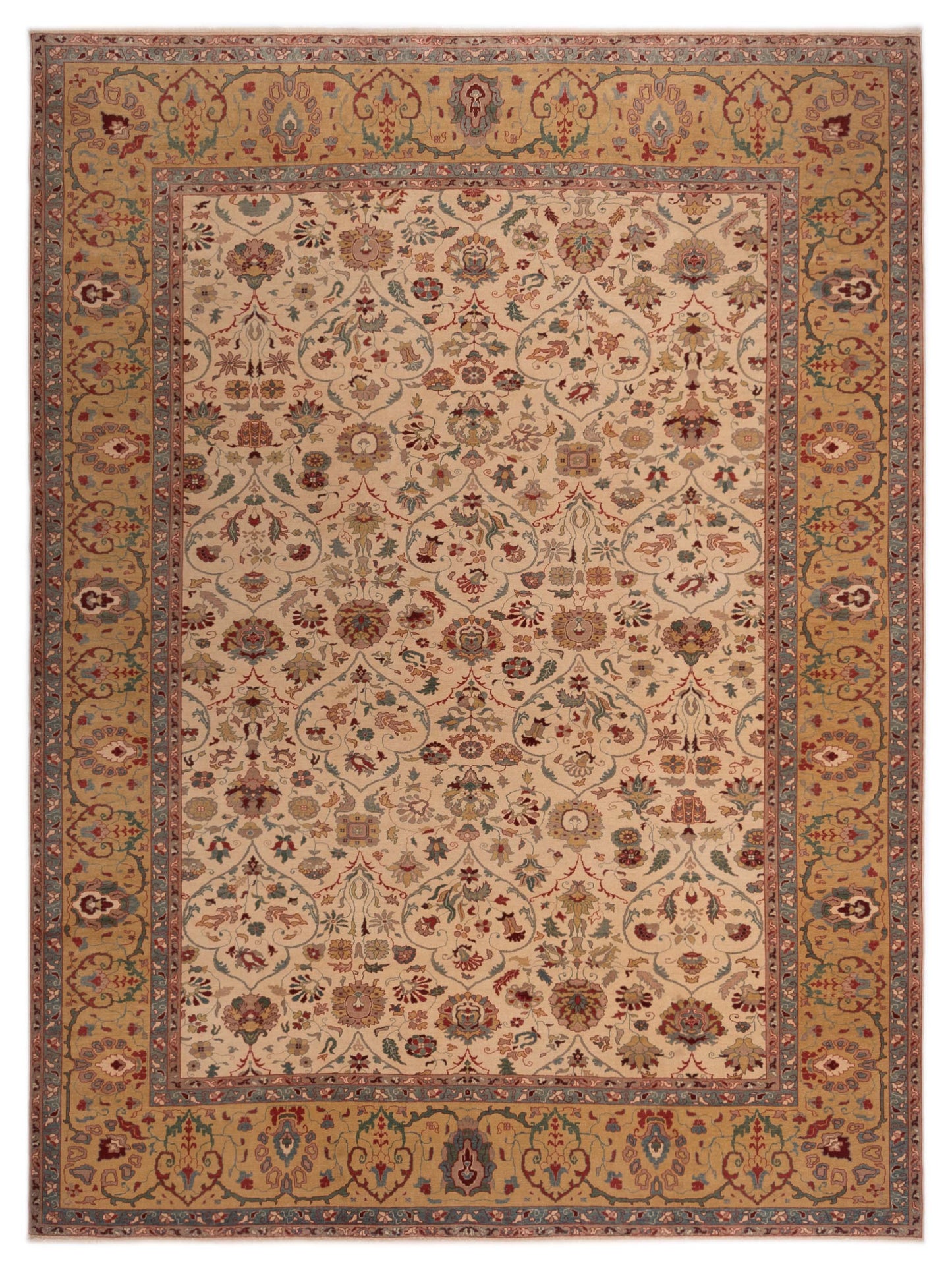 Pasha Antique Loom  Beige Gold Traditional