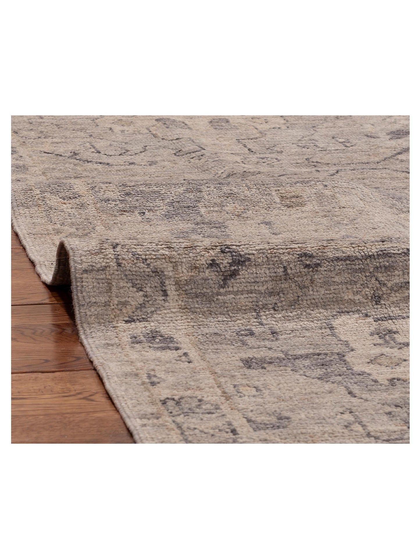Angora Oushak 156074 Gray Gray 8.1x10.5 Hand Knotted Rug