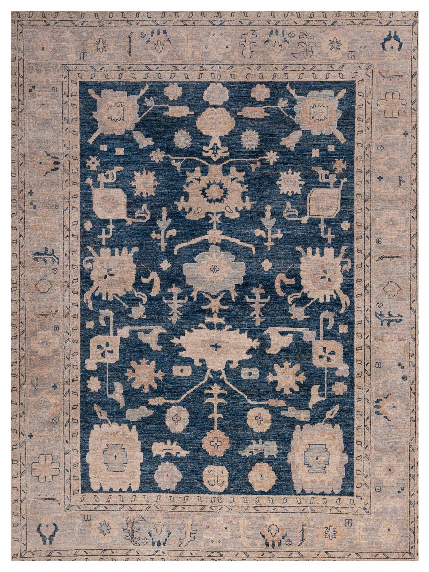 Pasha Anadol Oushak  Blue Silver Traditional