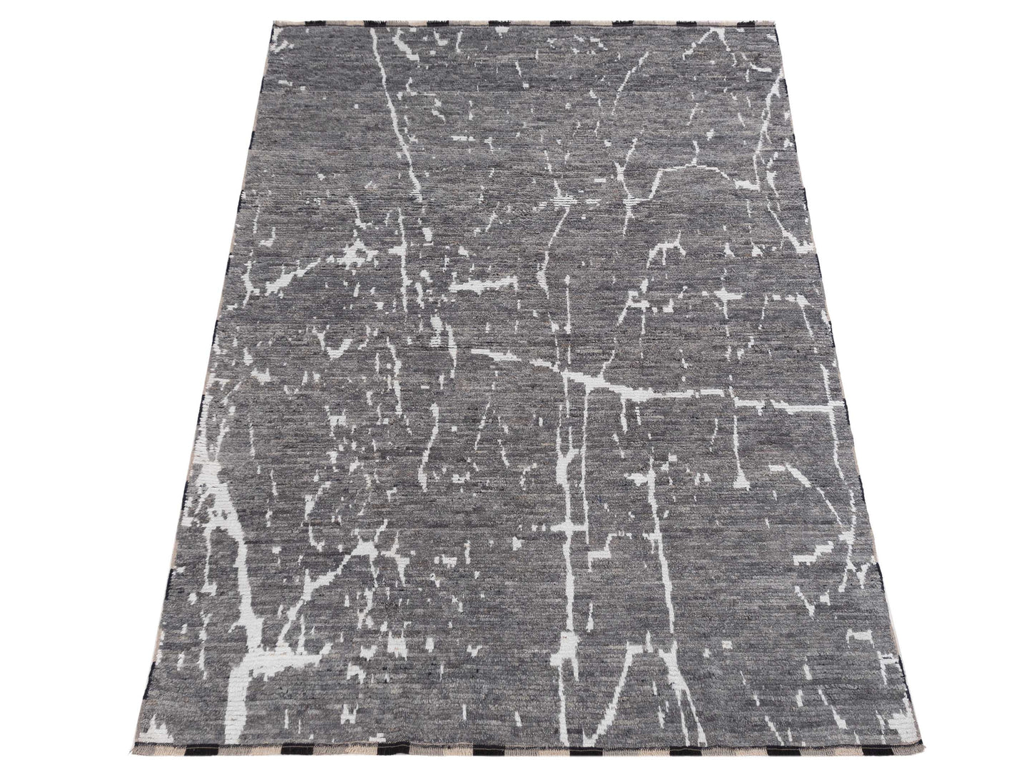 Atlas 150454 Gray Gray 8.1x9.9 Hand Knotted Rug