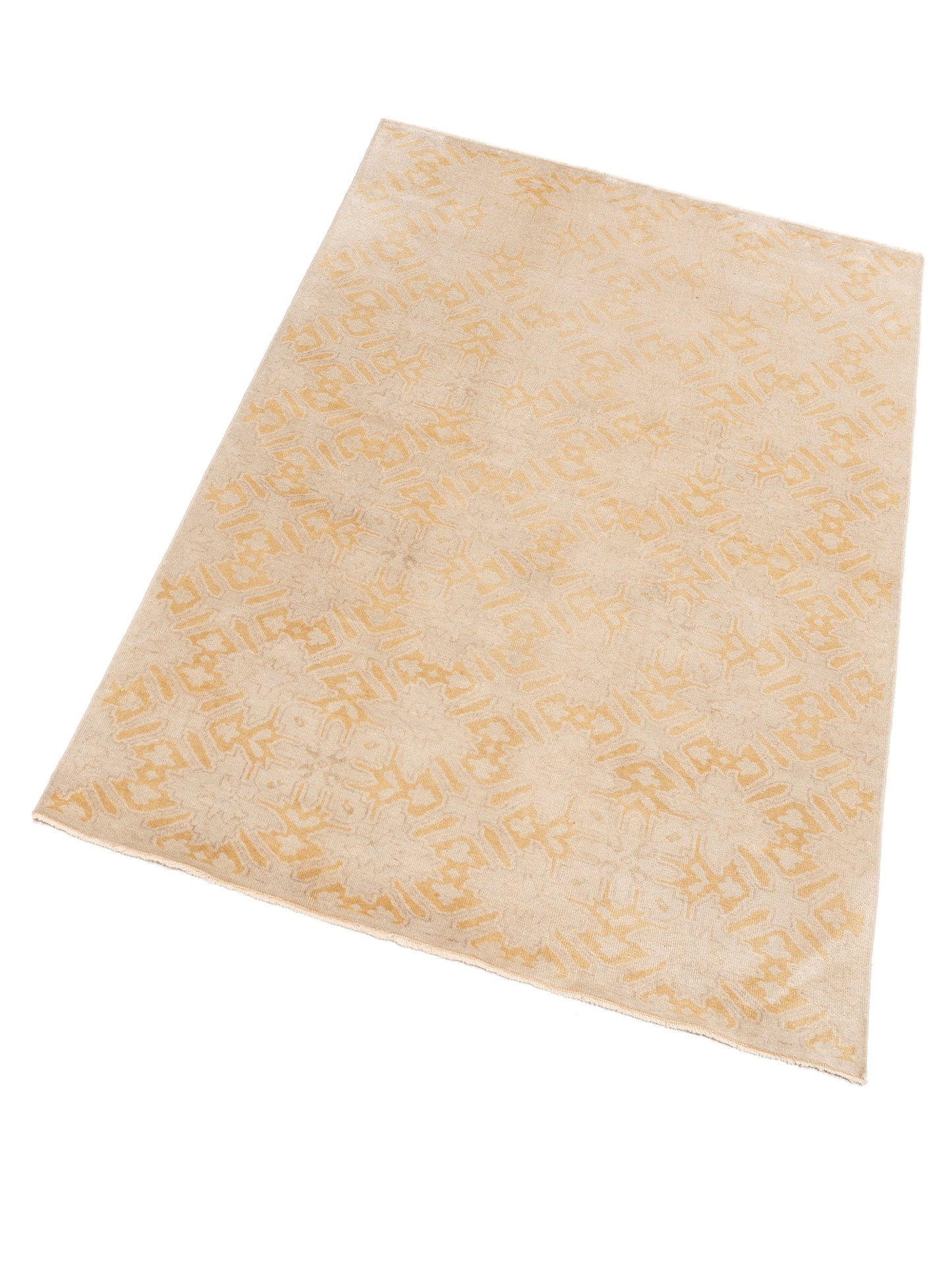 Evren 122218 Beige Gold 5x8 Hand Knotted Rug