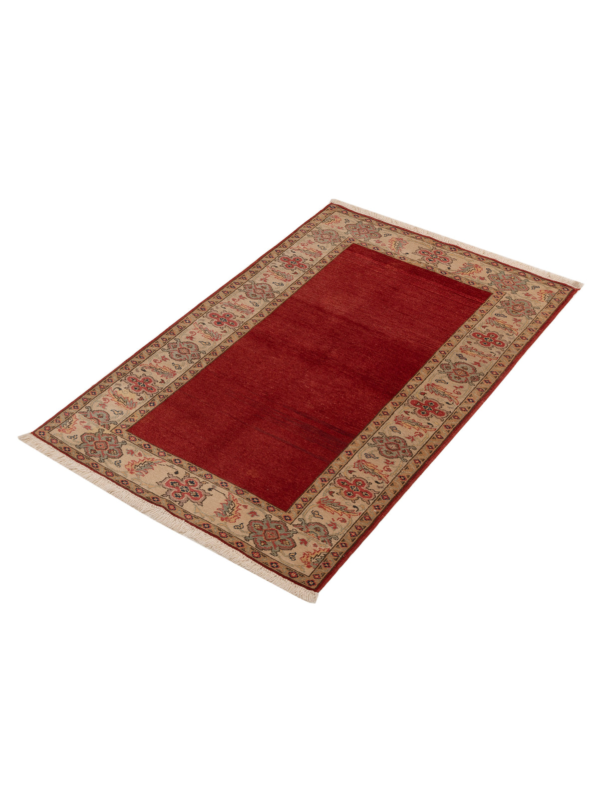 Antique Loom 104505 Red Ivory 4x6 Hand Knotted Rug