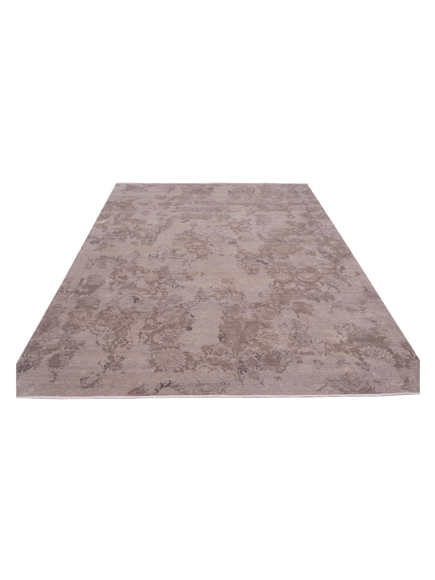 Mastersilk 127400 Gray Gray 9x12.2 Hand Knotted Rug