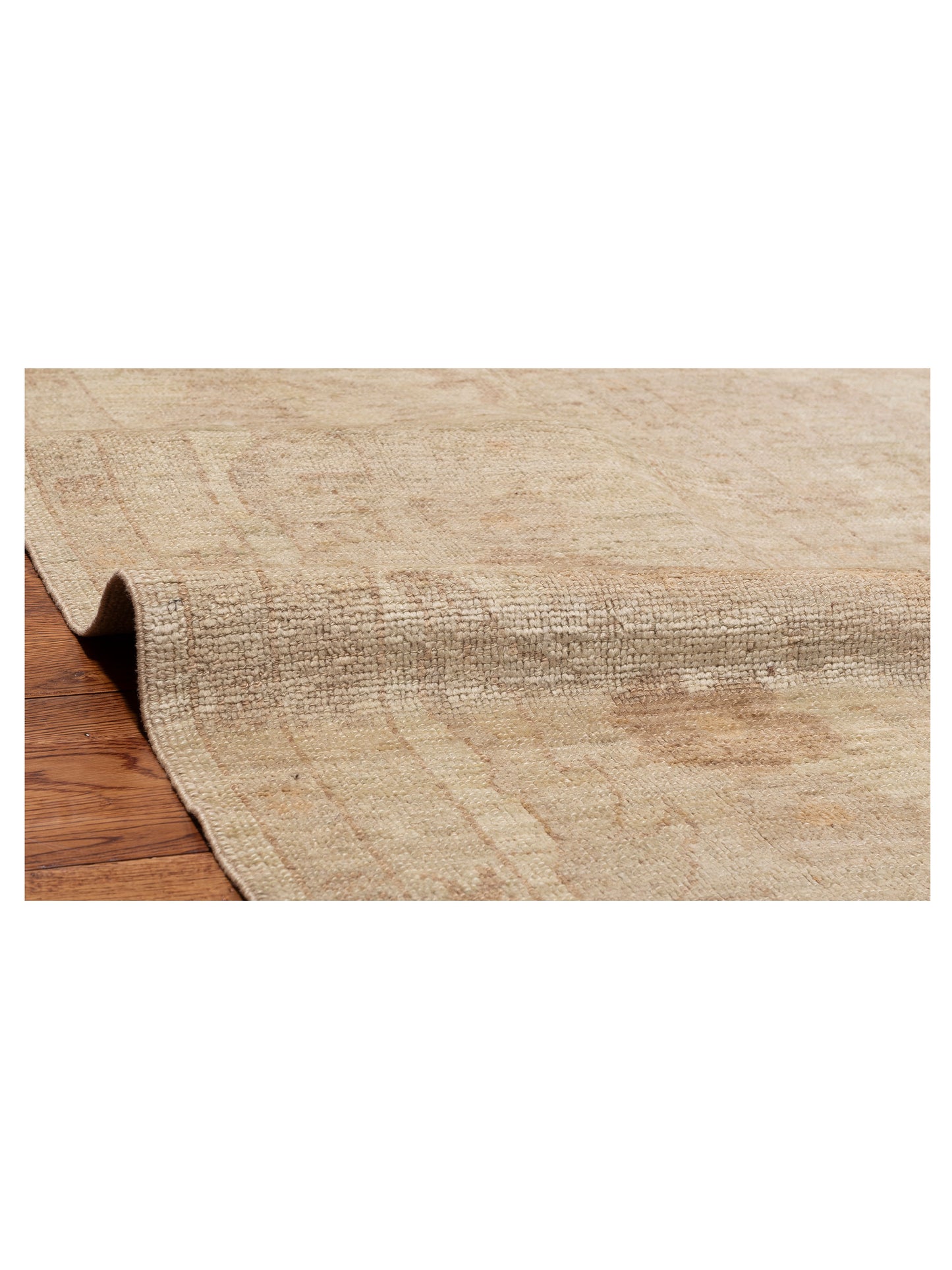 Angora Oushak 108756 Beige Beige 14.9x19.9 Hand Knotted Rug