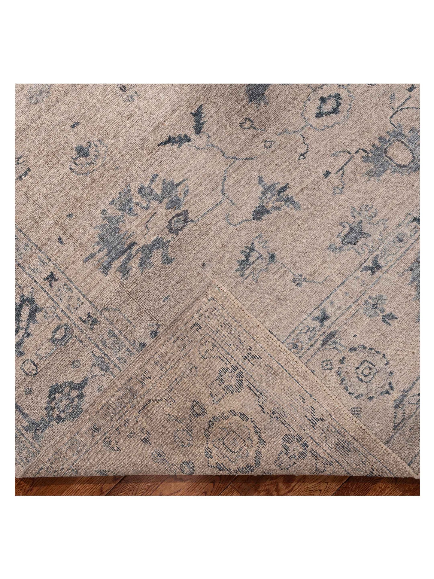 Angora Oushak 156166 Gray Gray 9x11.8 Hand Knotted Rug