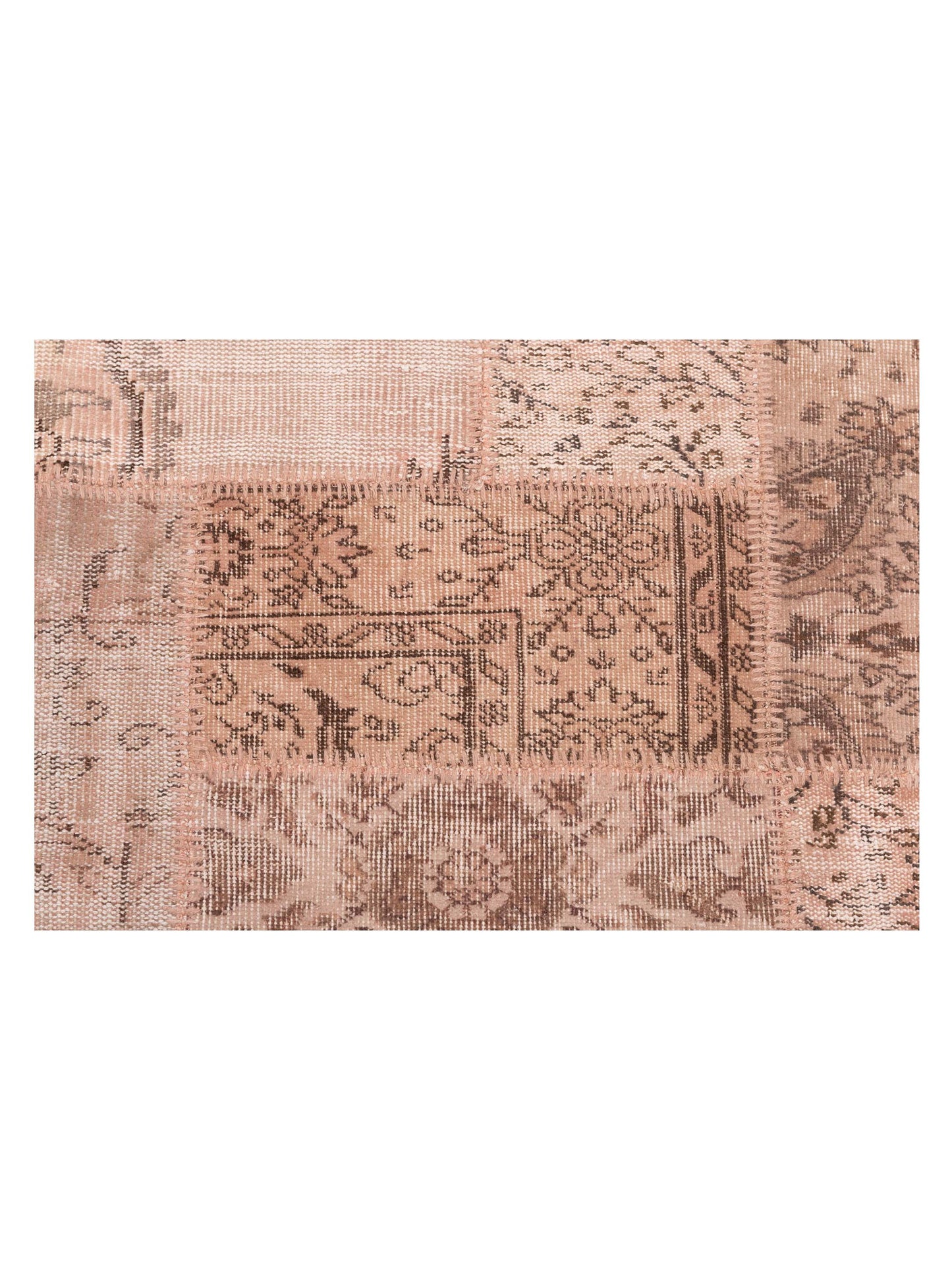 Turkish Vestige Patchwork 125451 Pink 9x12 Hand Knotted Rug