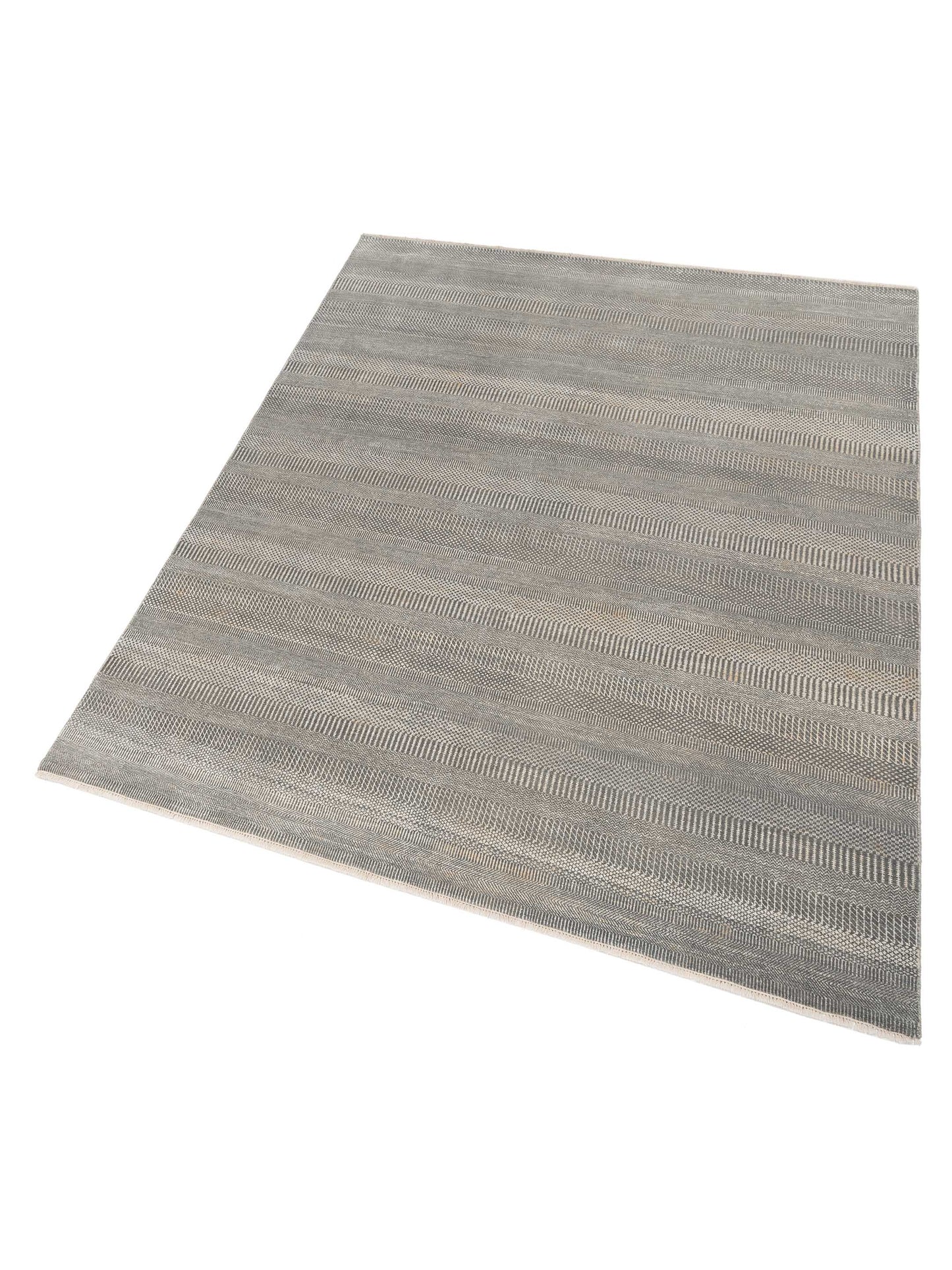 Aurore 120983 Silver Silver 8x9.11 Hand Knotted Rug
