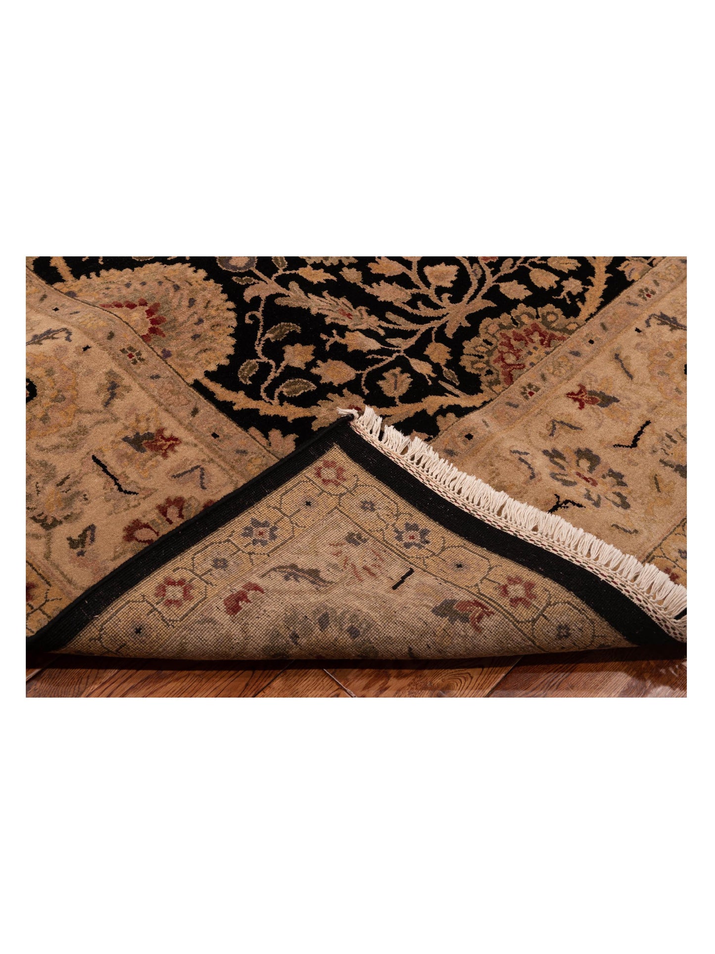 Crown 85822 Black Beige 9.3x12.2 Hand Knotted Rug