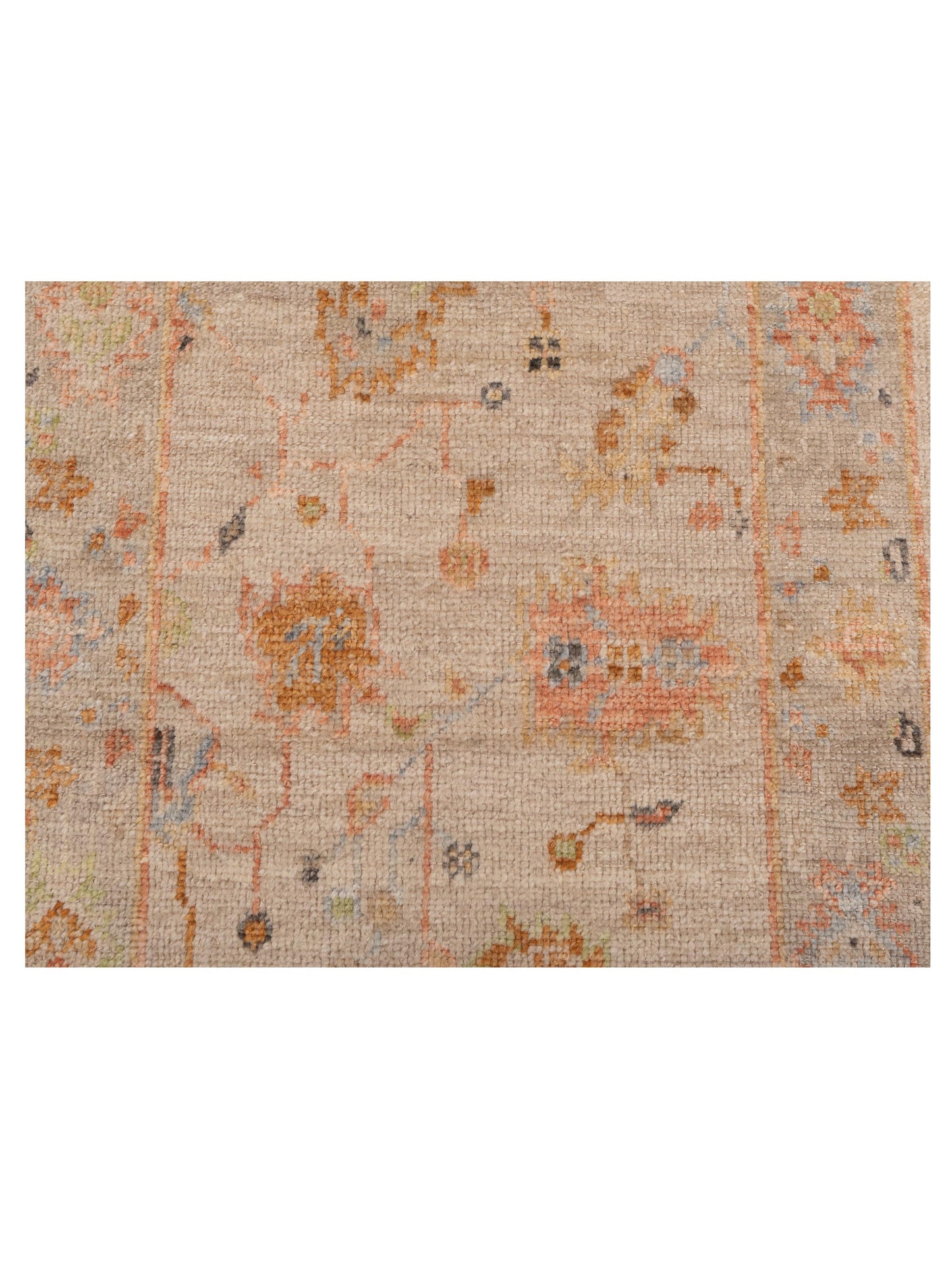 Angora Oushak 150377 Beige Brown 2.8x13.9 Hand Knotted Rug