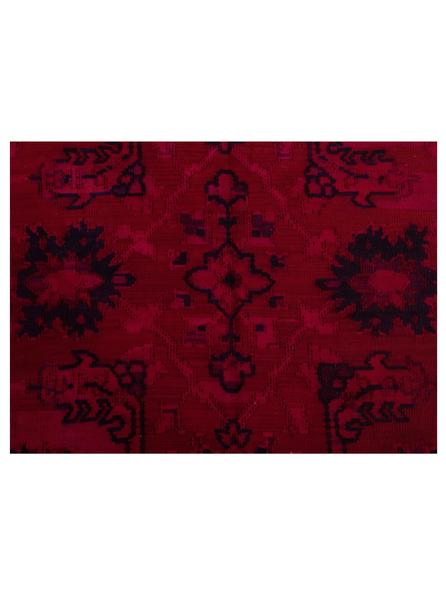 Vintage 108945 Red Red 6.6x8.7 Hand Knotted Rug