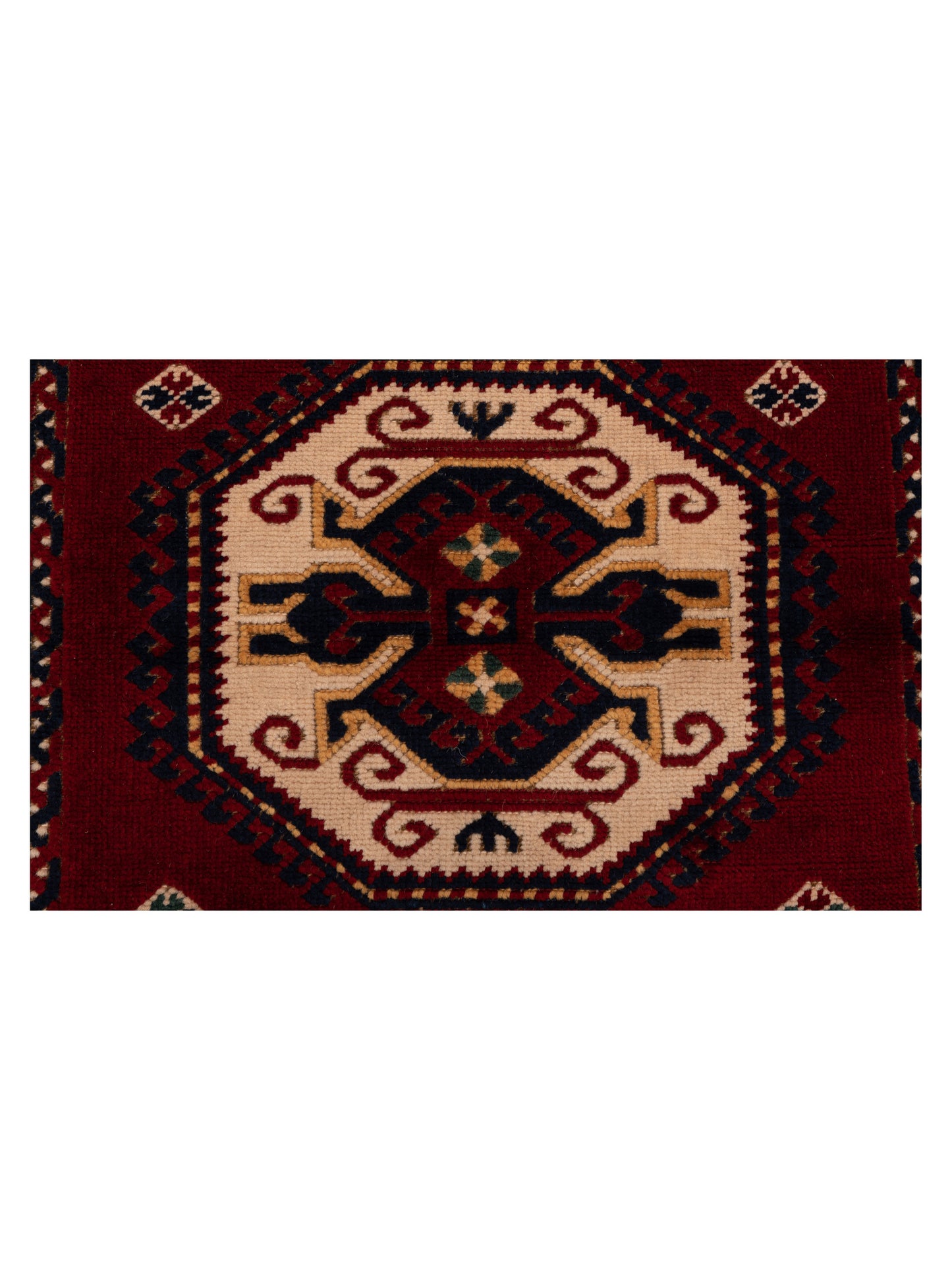 Turkish Shirwan 145232 Red Ivory 4.2x5.6 Hand Knotted Rug