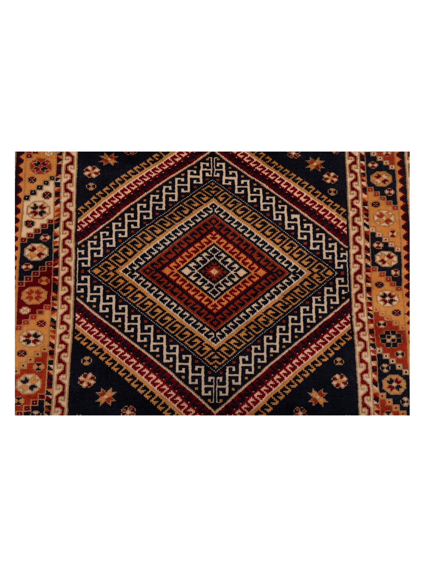 Turkish Shirwan 148378 Navy Gold 3.10x5.5 Hand Knotted Rug