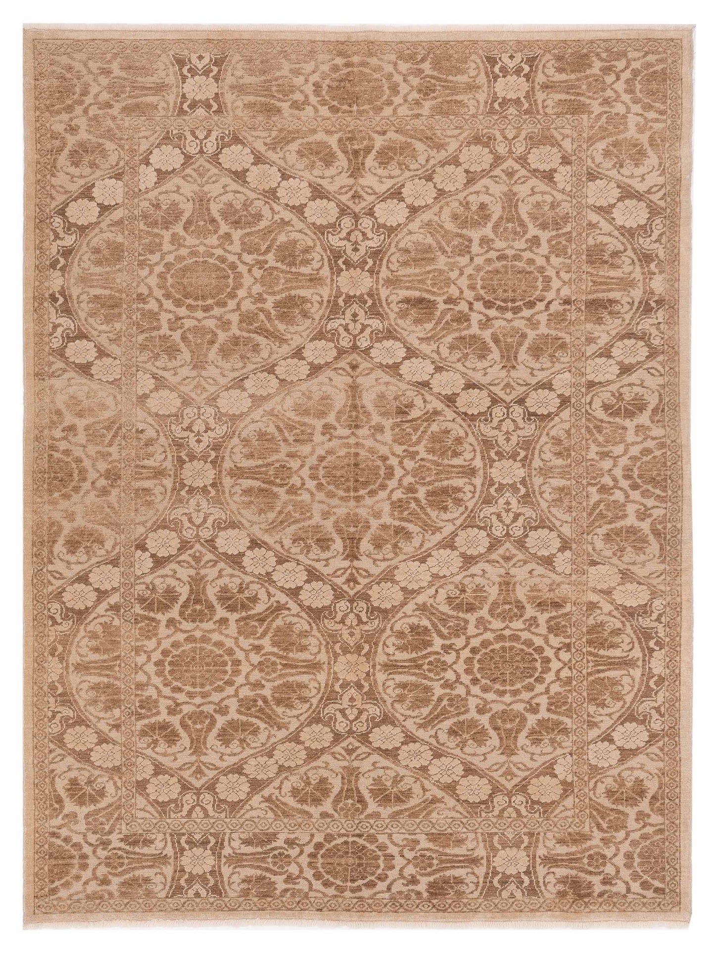 Pasha Defne  Cream Light Brown Transitional