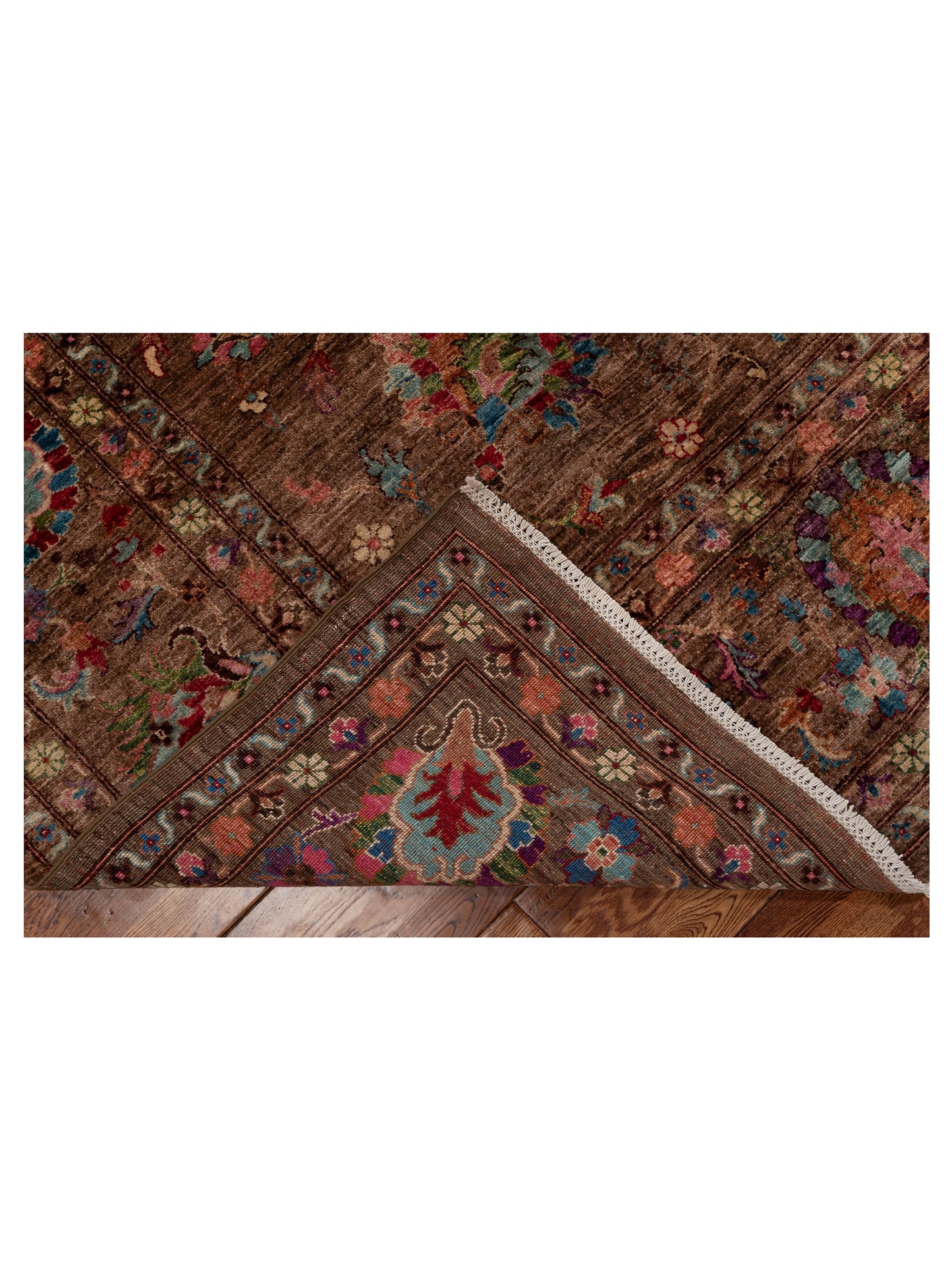 Sultan 153692 Brown Brown 8.11x11.10 Hand Knotted Rug