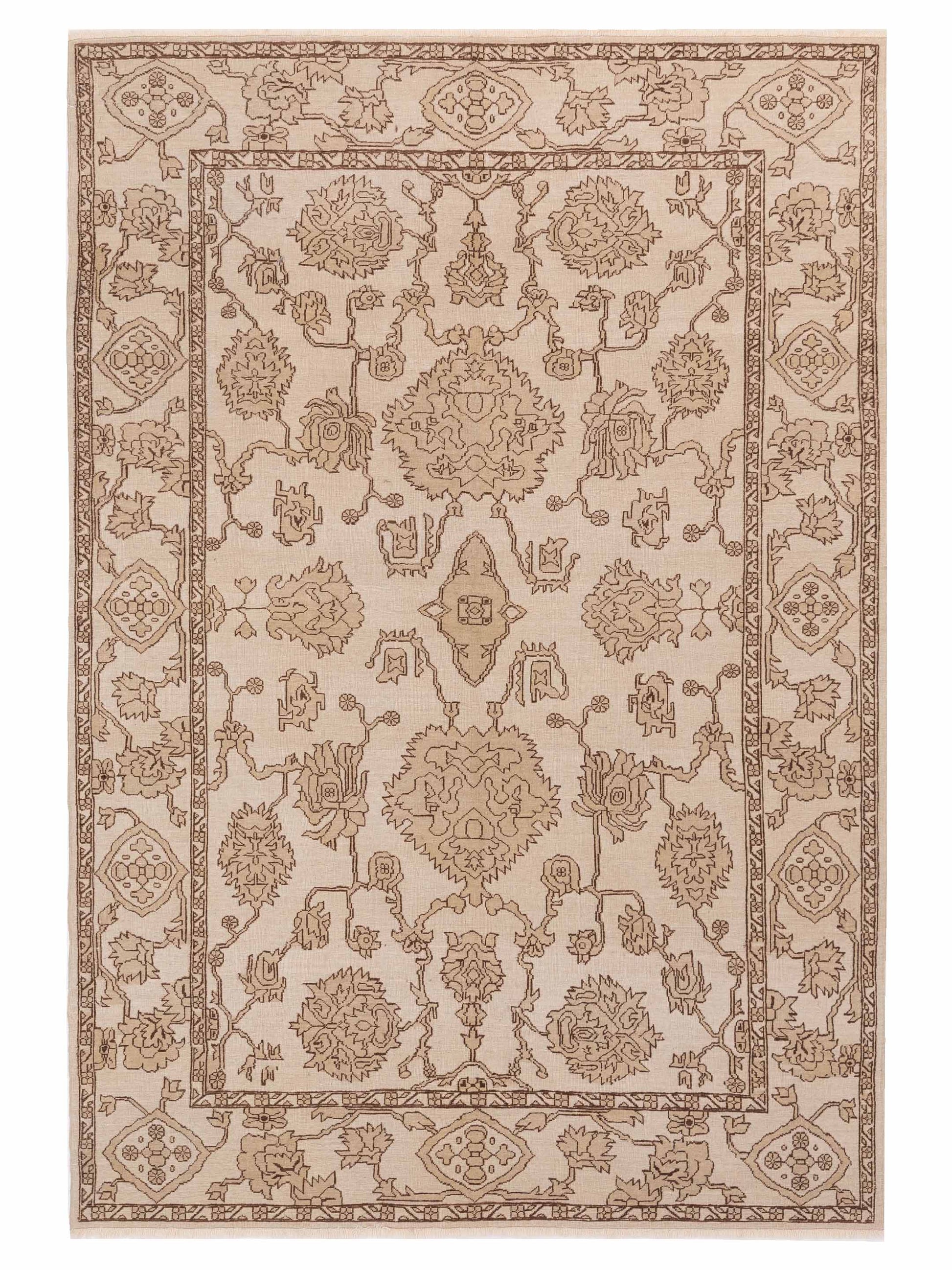Pasha Defne  Ivory Dark Brown Transitional