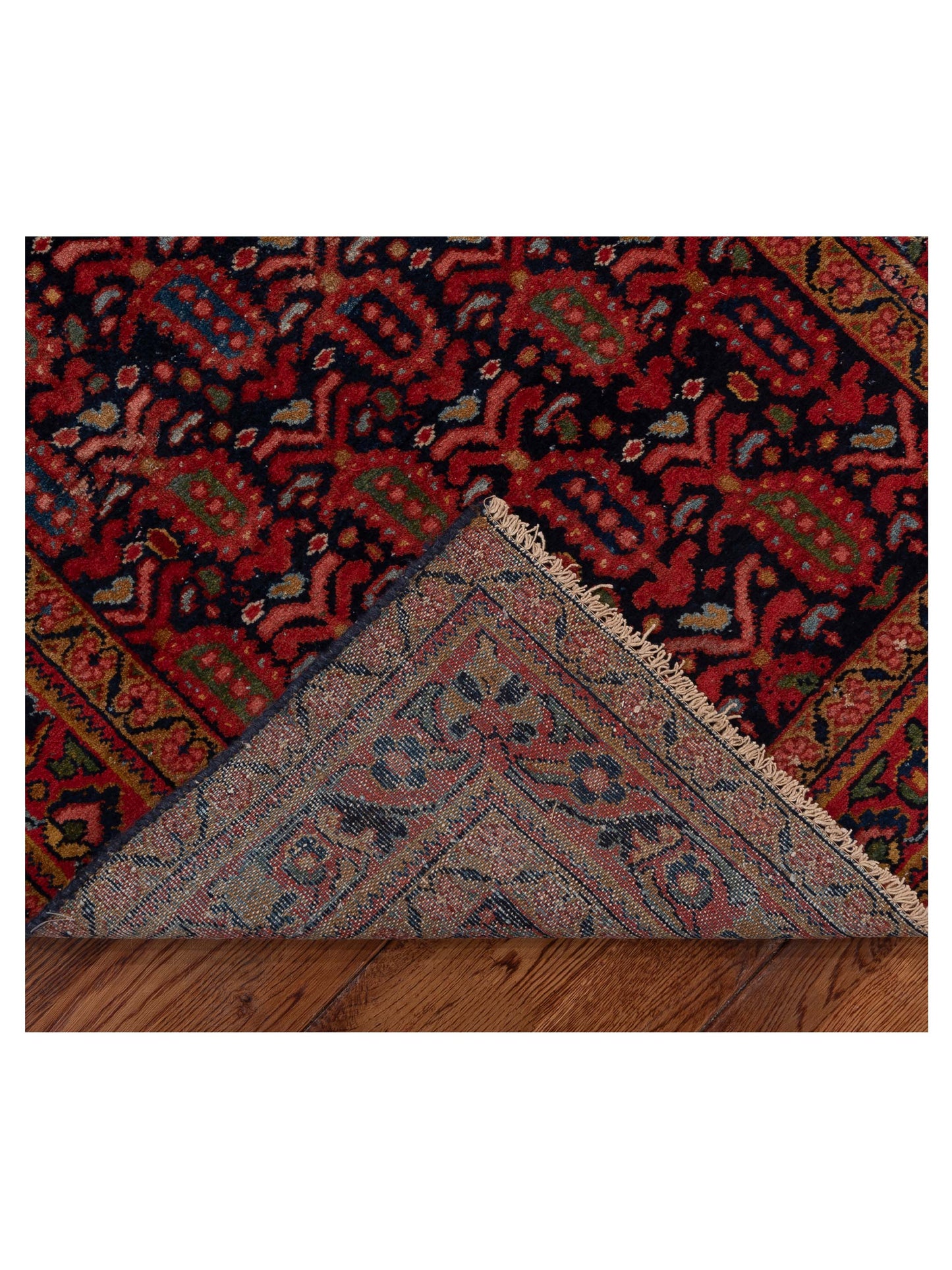Persian 154336 Blue Red 3.2x15.10 Hand Knotted Rug