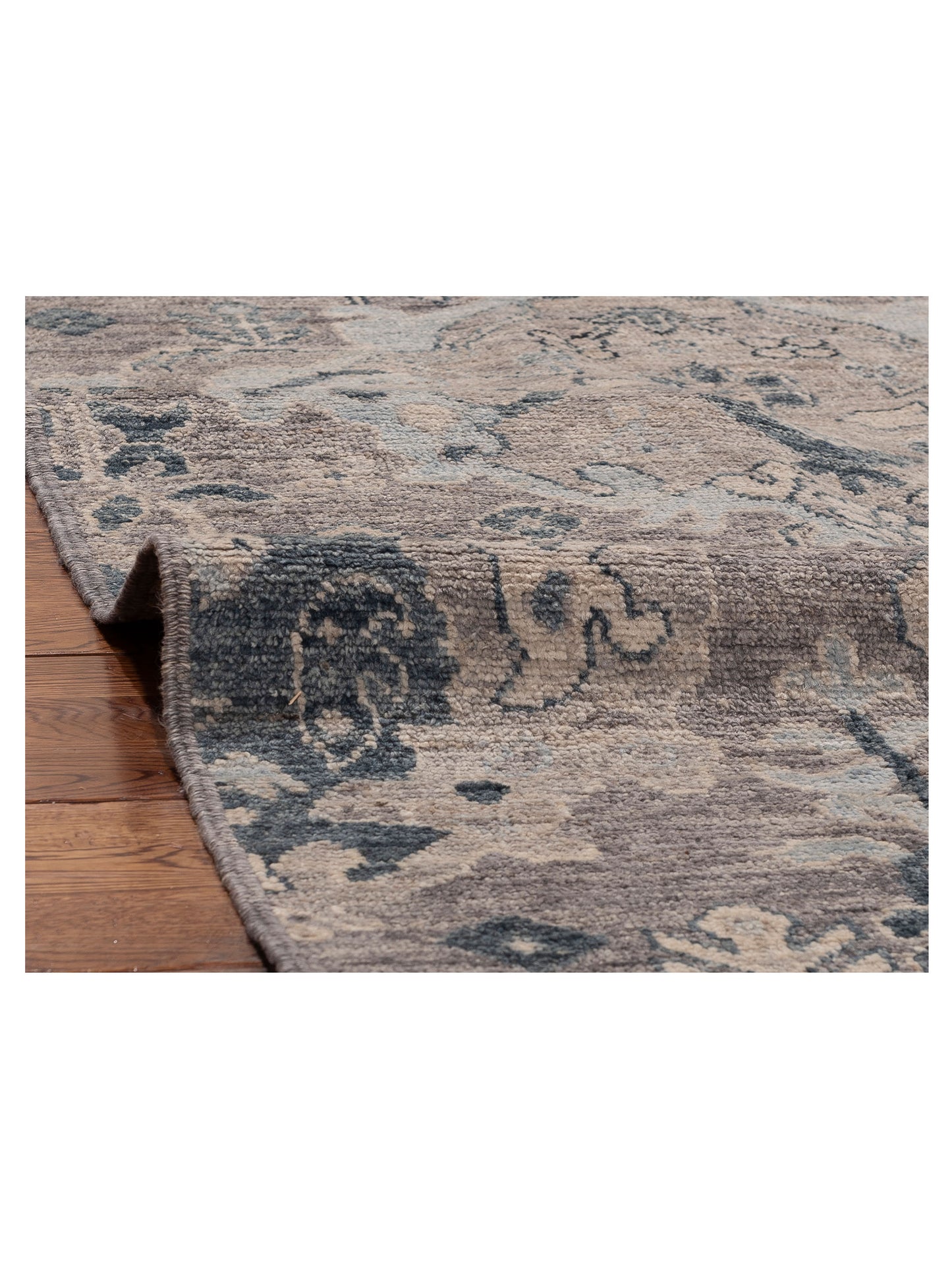 Angora Oushak 156162 Gray Blue 8.1x9.10 Hand Knotted Rug