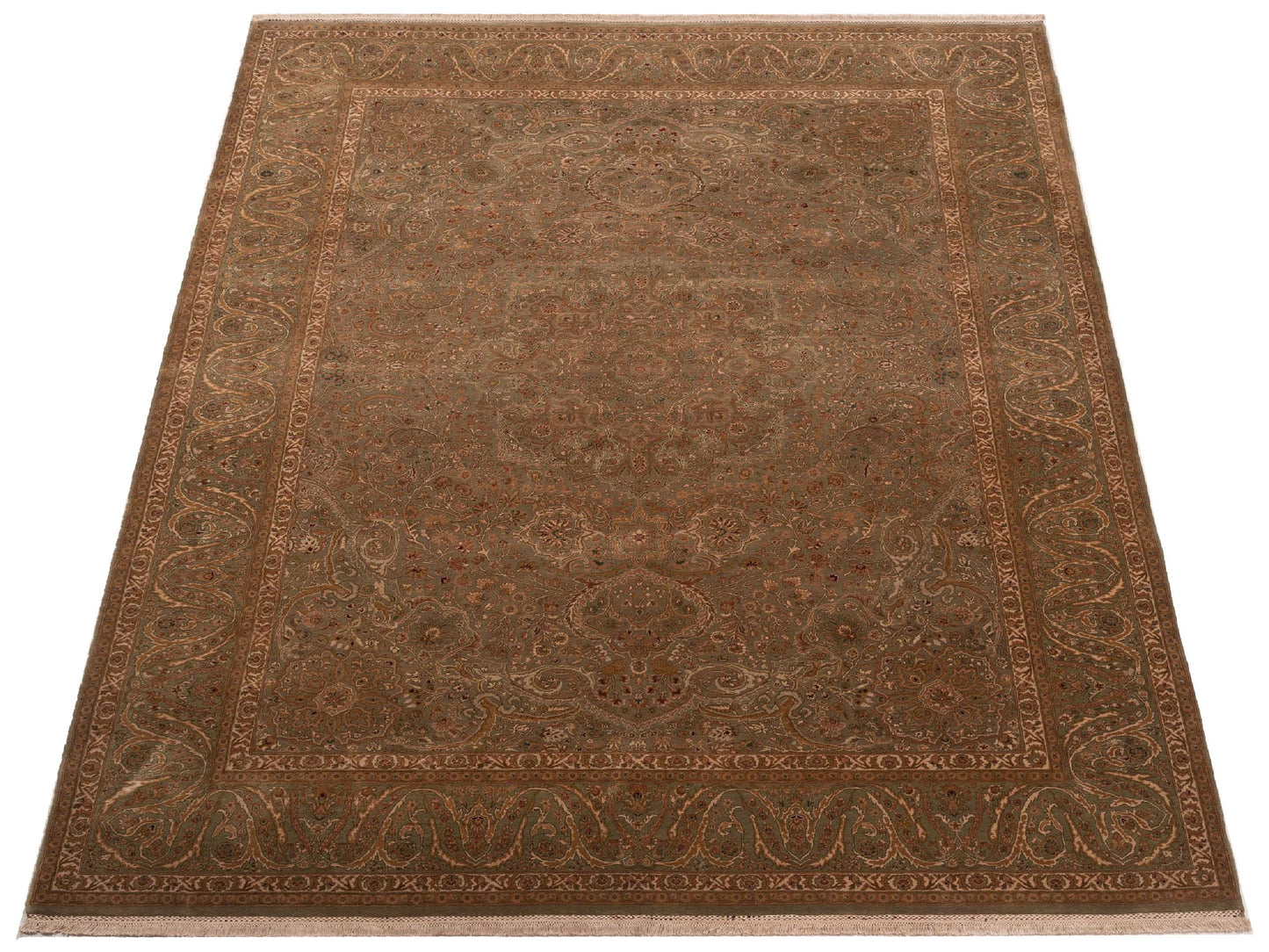 Empire 81635 Green Green 8.1x11.7 Hand Knotted Rug