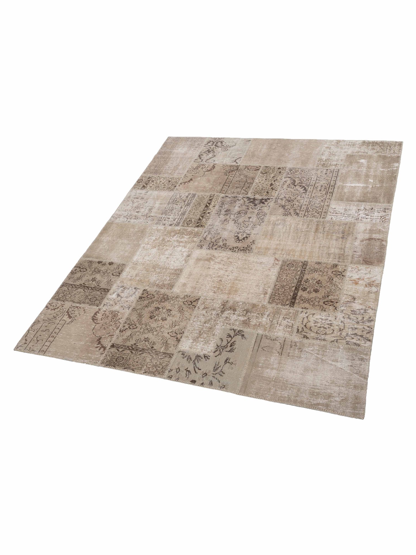 Turkish Vestige Patchwork 111013 Silver 8.2x9.10 Hand Knotted Rug