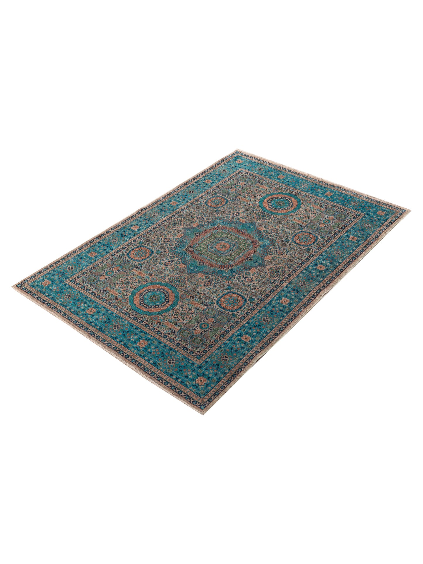 Artisan Mamluk 154744 Blue Blue 5.7x8 Hand Knotted Rug