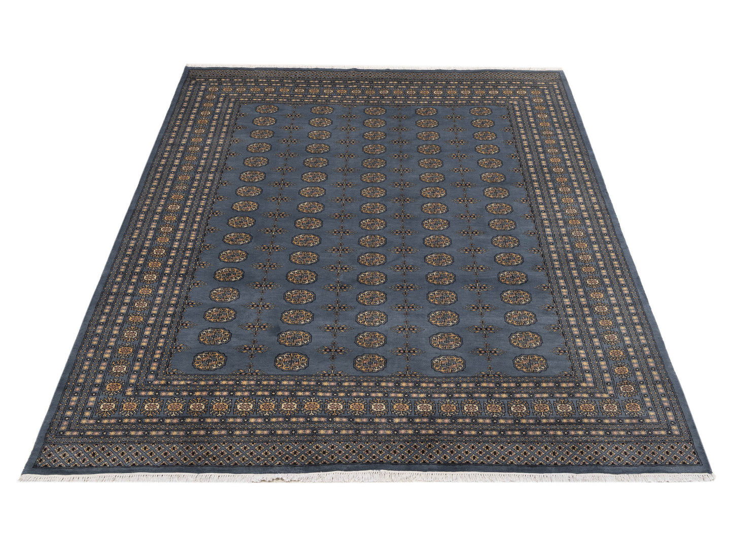 Bokhara 153417 Blue Blue 8.3x10 Hand Knotted Rug